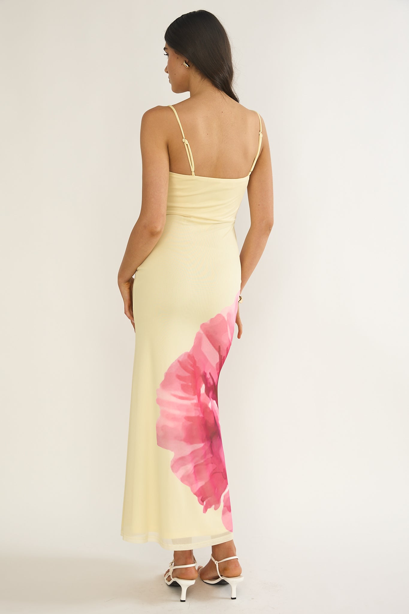 Orabella Waterdrop Wire Bust Maxi Dress Floral Butter by Selfie Leslie