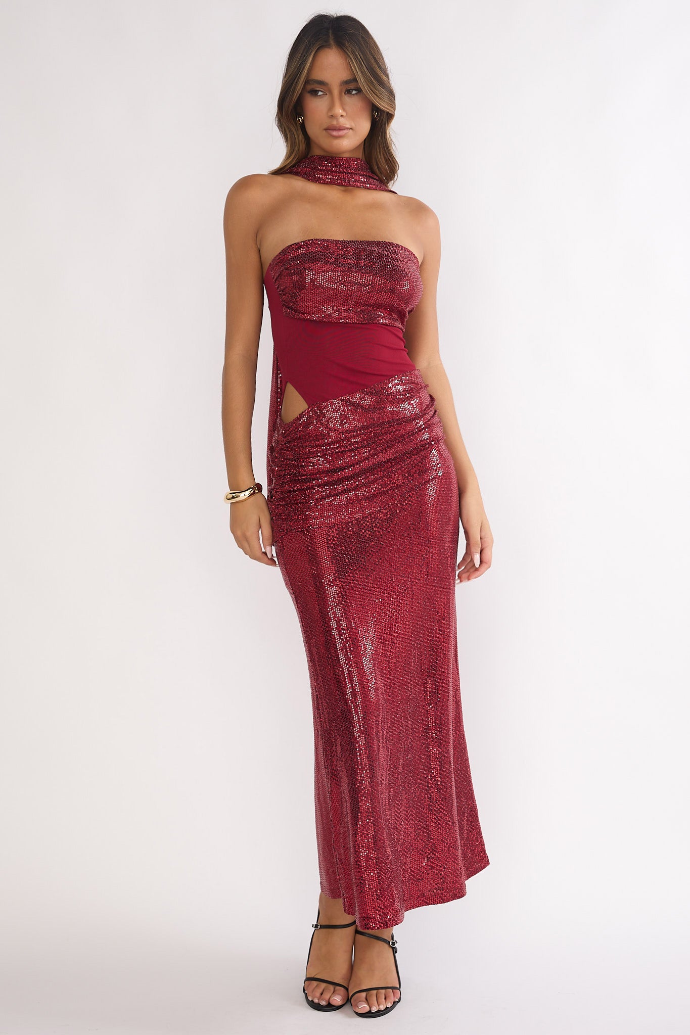 open lace back dress Ava Strapless Maxi Dress main image 0