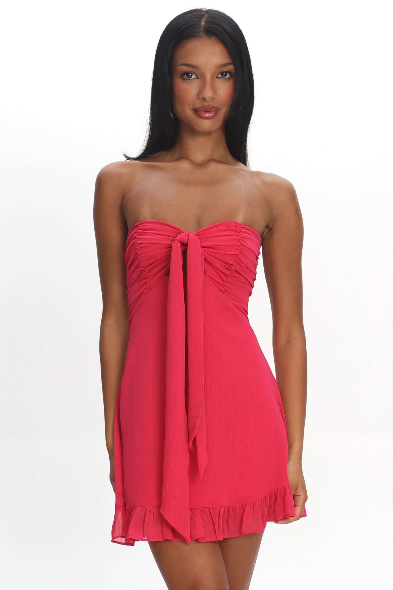raspberry mini dress Riviera Frayed Mini Dress Raspberry