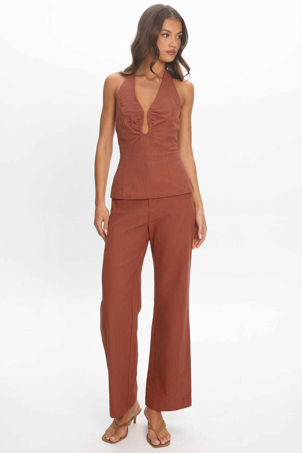 Lioren Wide Leg Pants Chocolate