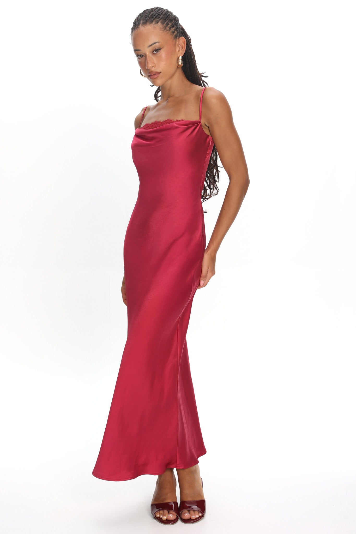 lace maxi dress wine Ultraviolet One Shoulder Lace Maxi Dress Wine