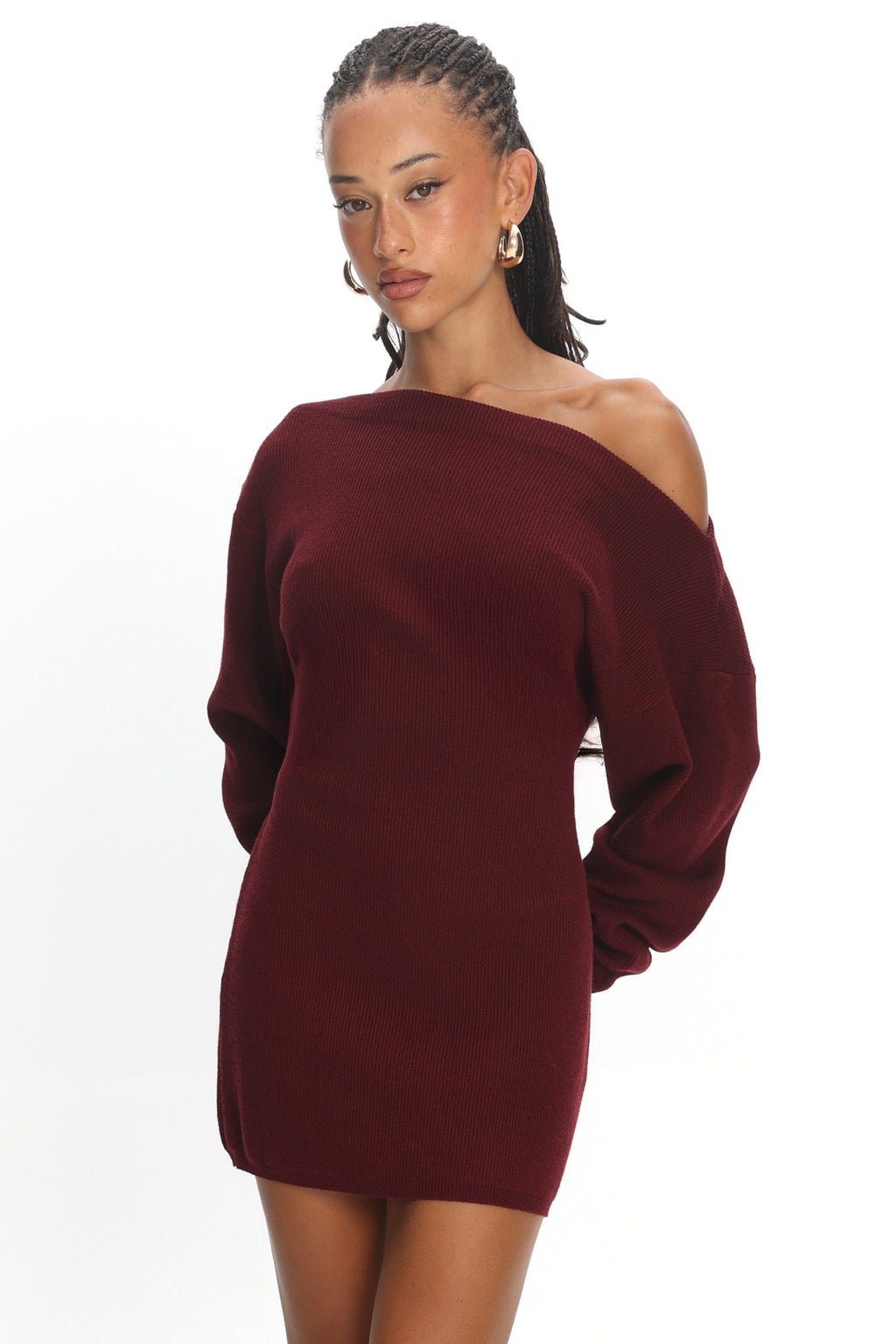 fuzzy knit mini dress Superdown Fuzzy Knit Mini Dress