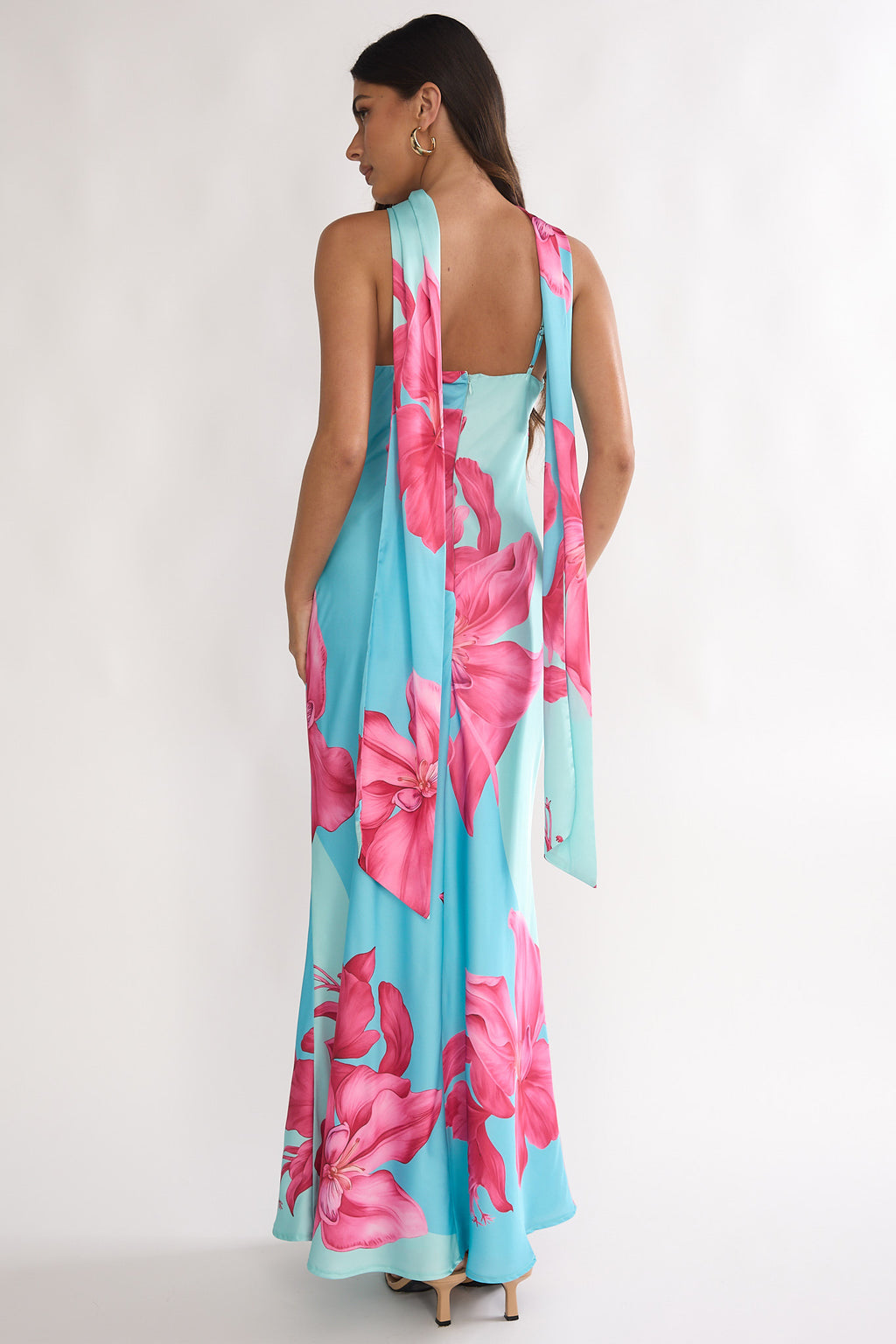 Risha Scarf Maxi Dress Lily Hot Pink by Selfie Leslie