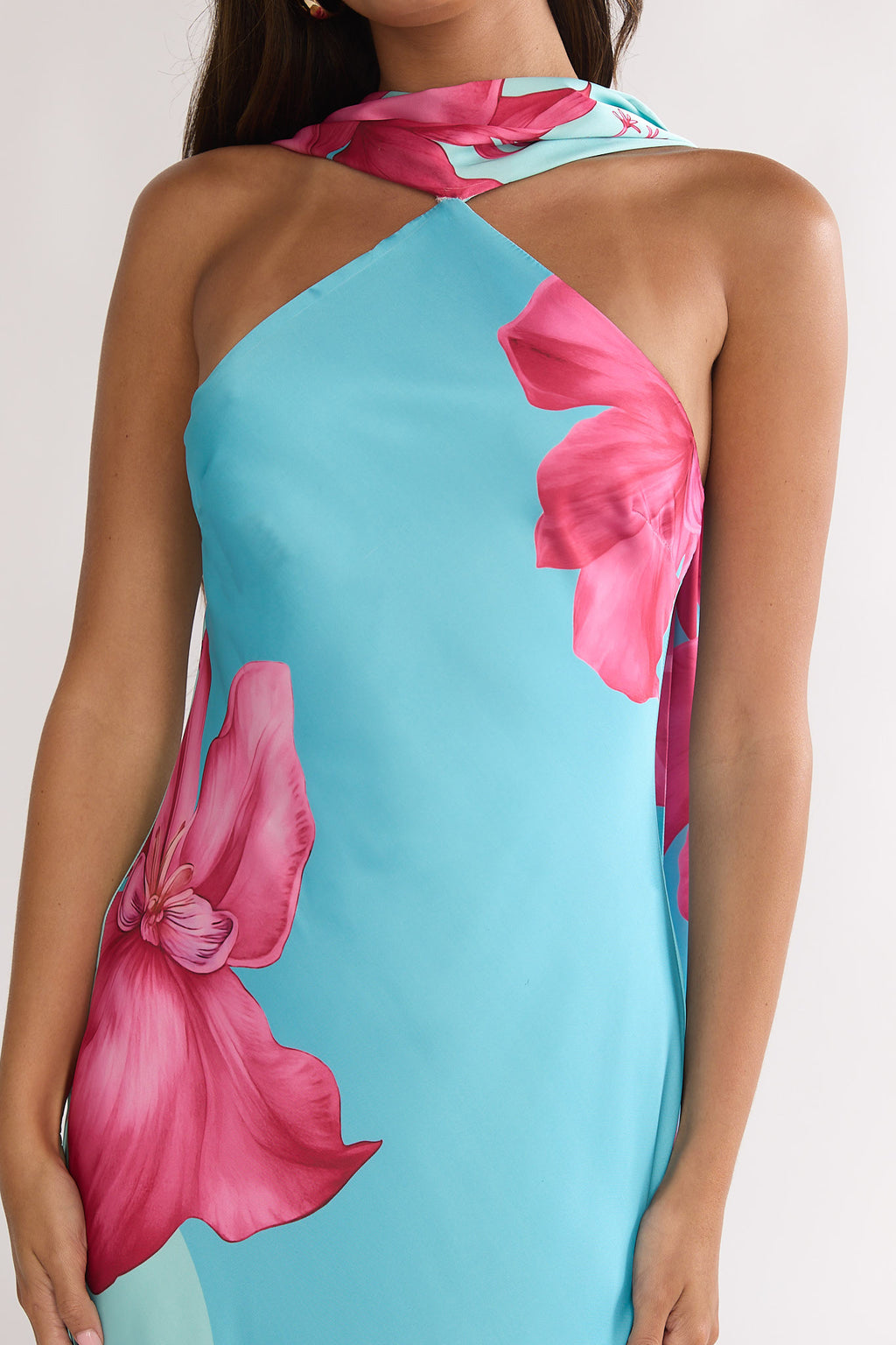 Risha Scarf Maxi Dress Lily Hot Pink by Selfie Leslie