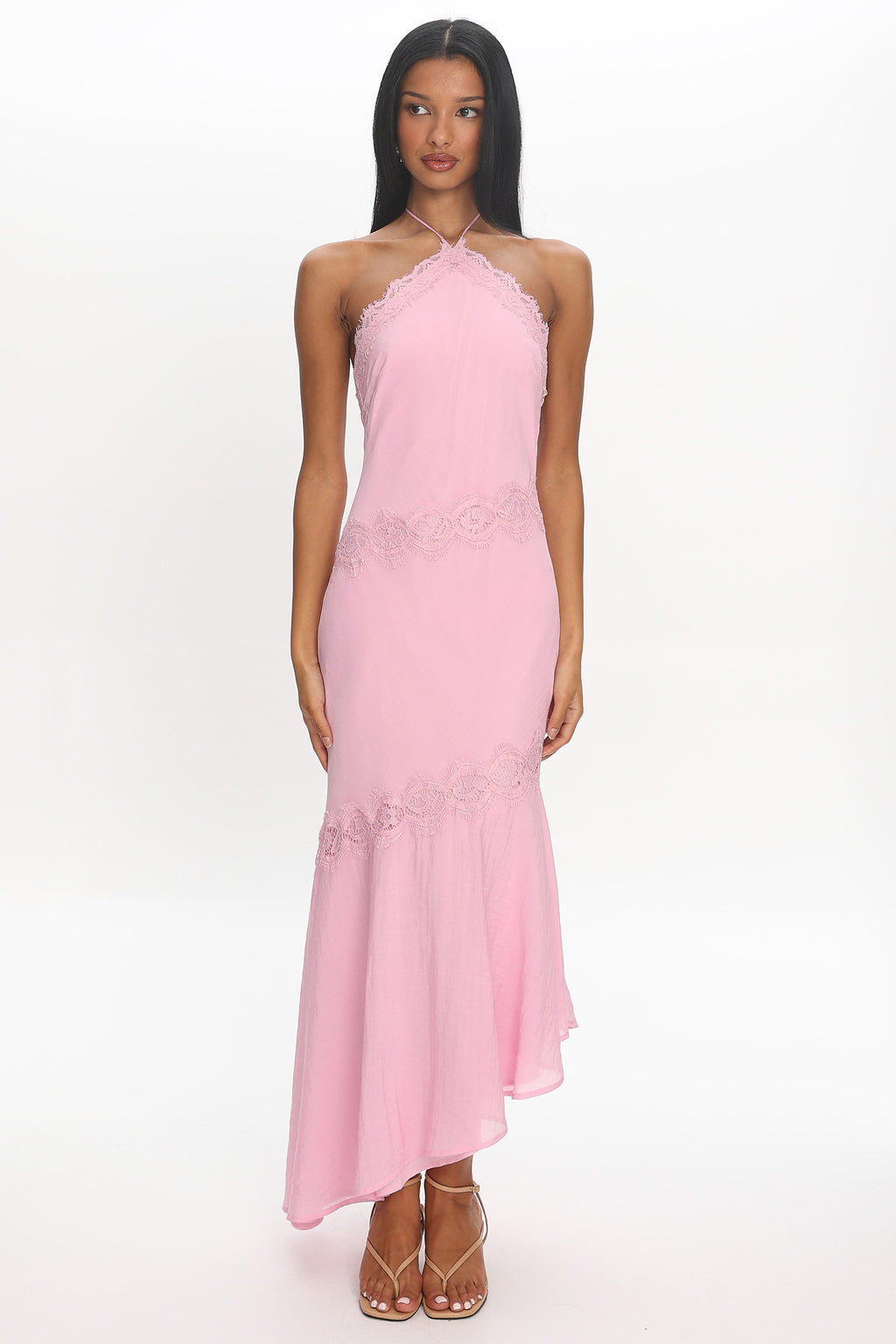 Zerina Halter Maxi Dress Pink
