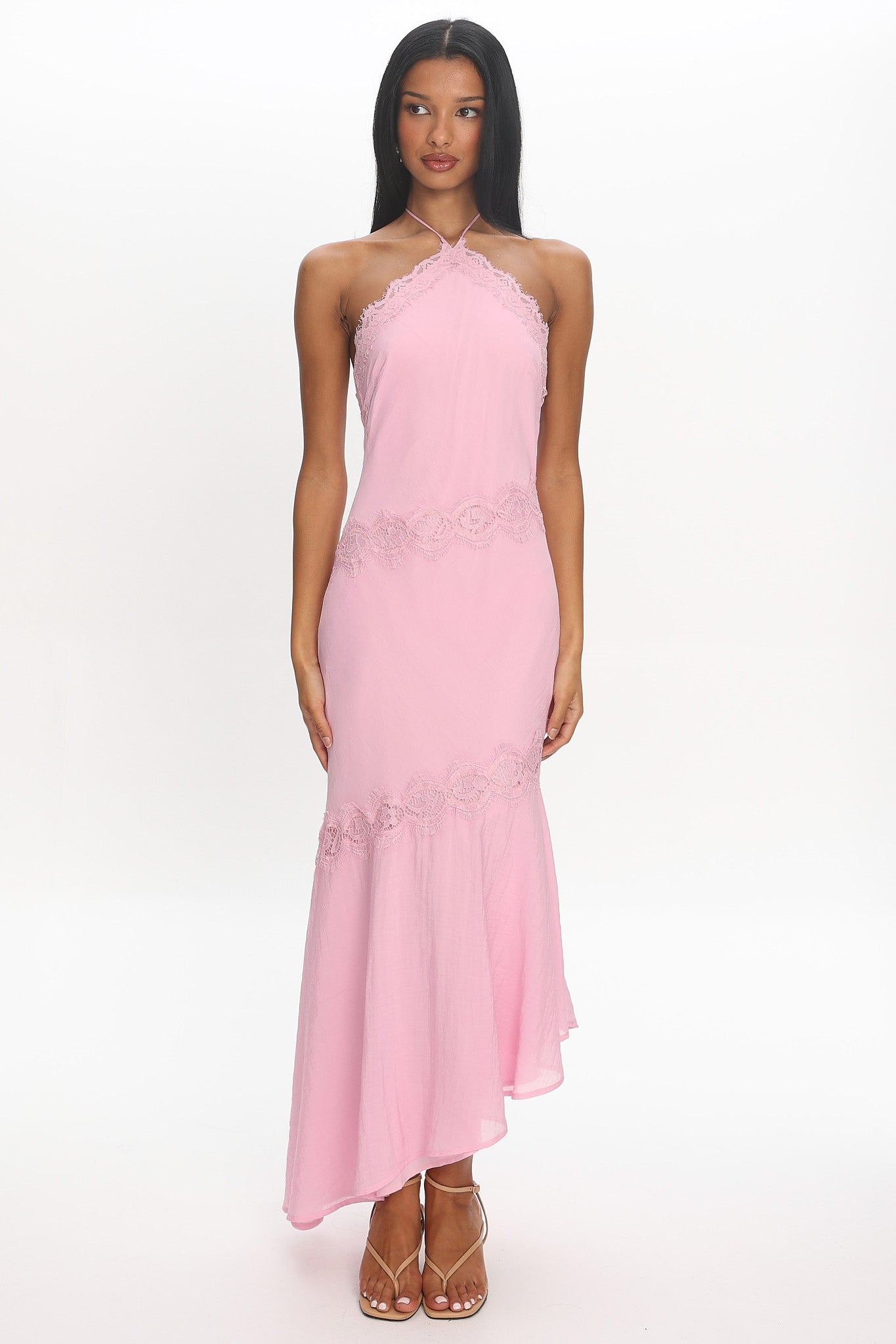 Zerina Halter Maxi Dress Pink