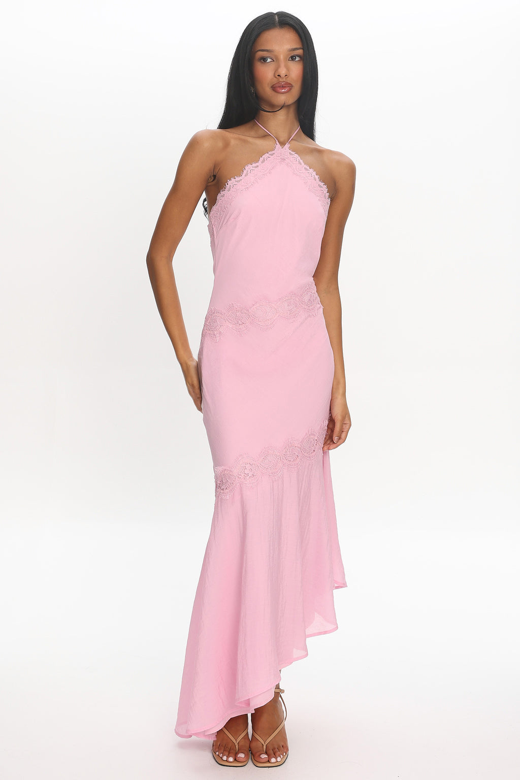 Zerina Halter Maxi Dress Pink
