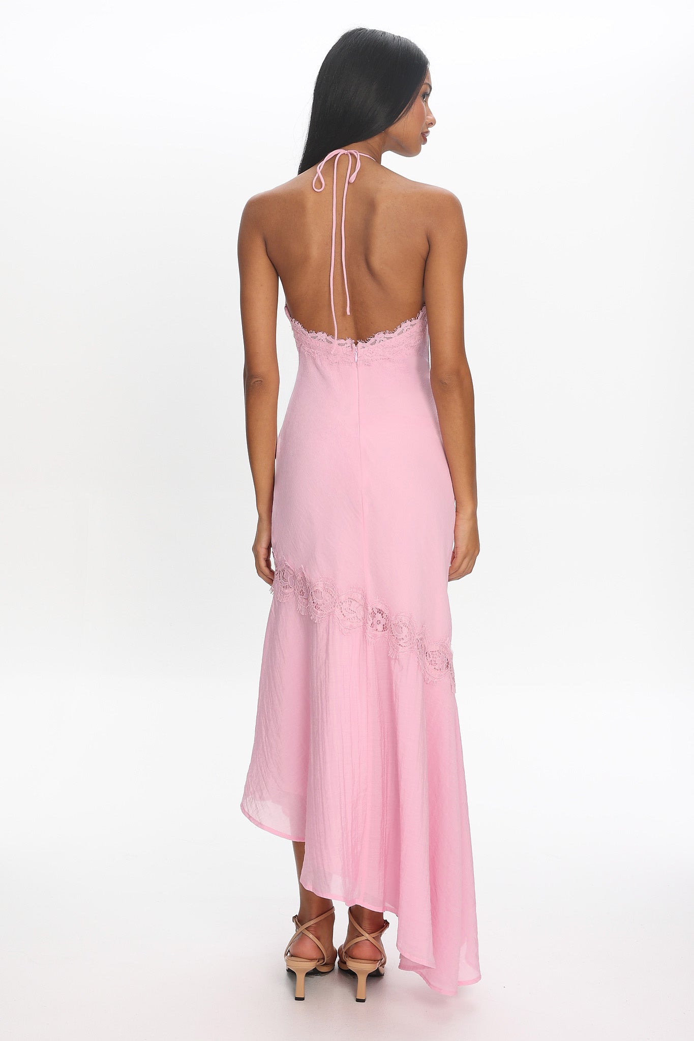 Zerina Halter Maxi Dress Pink