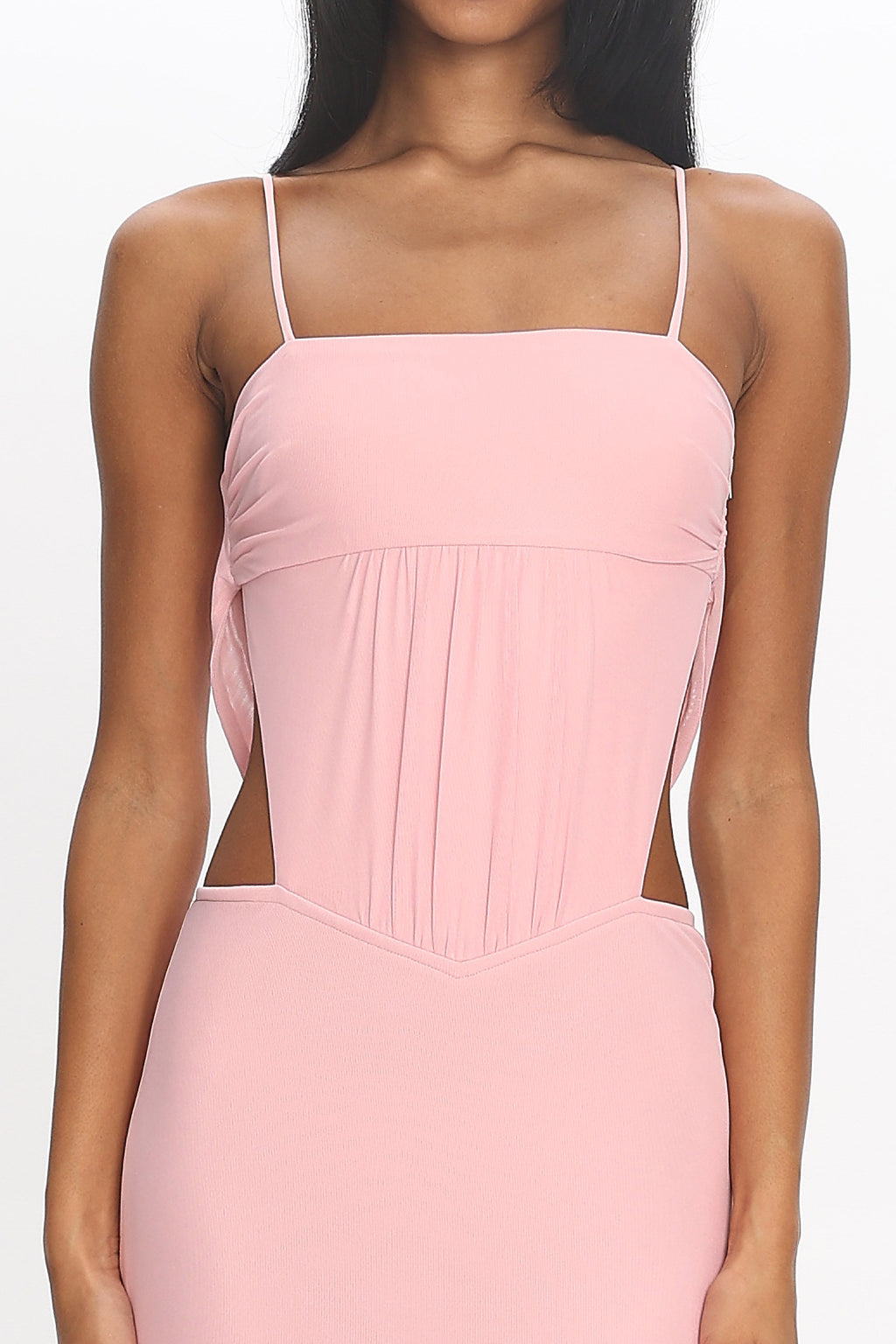 Monette Cutout Cowl Back Maxi Dress Blush