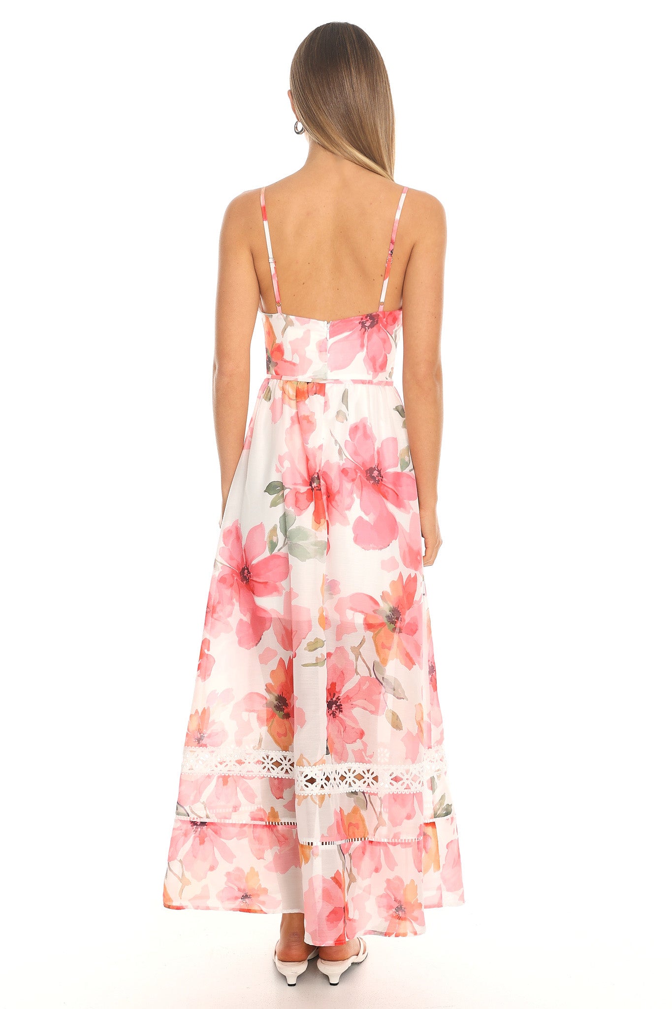 Orlia Floral Maxi Dress Pink