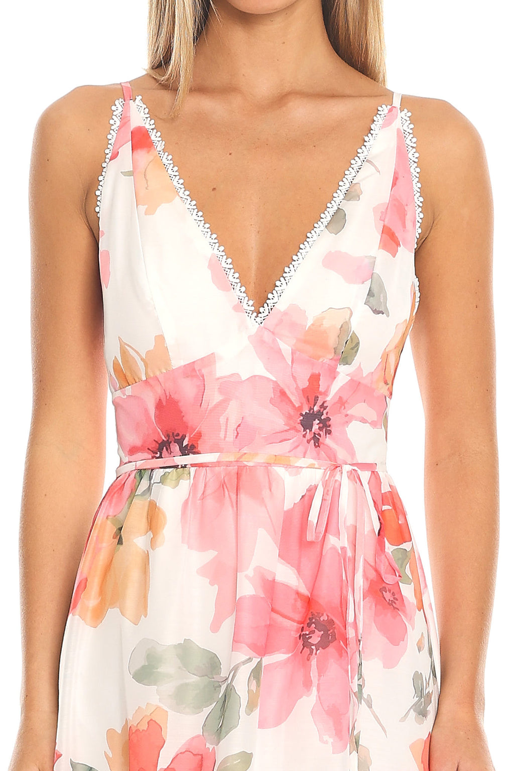 Orlia Floral Maxi Dress Pink