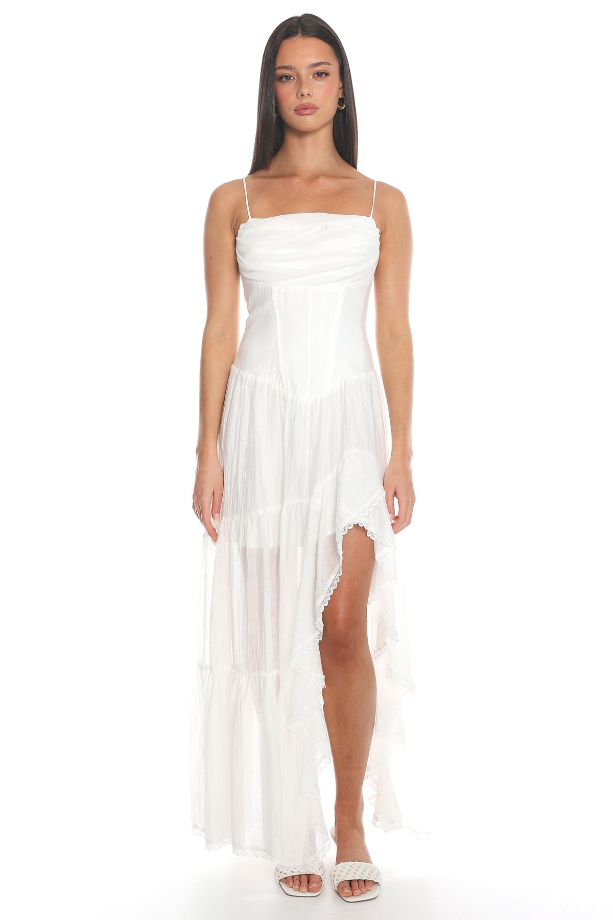Seven Wishes Tiered Maxi Dress Off White