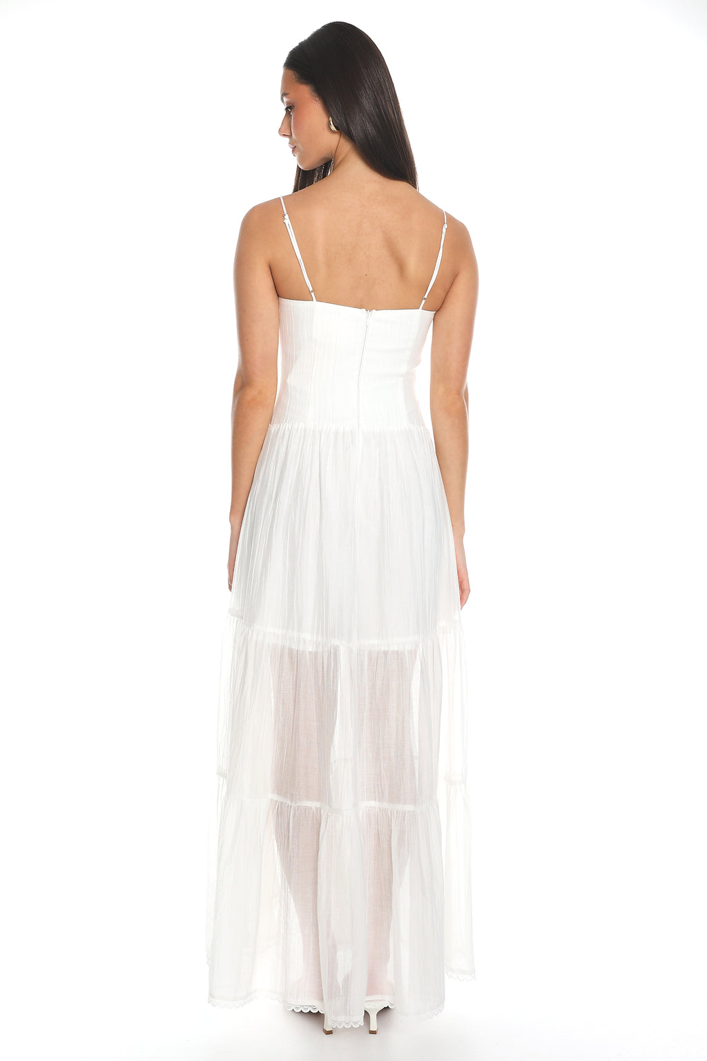 Seven Wishes Tiered Maxi Dress Off White