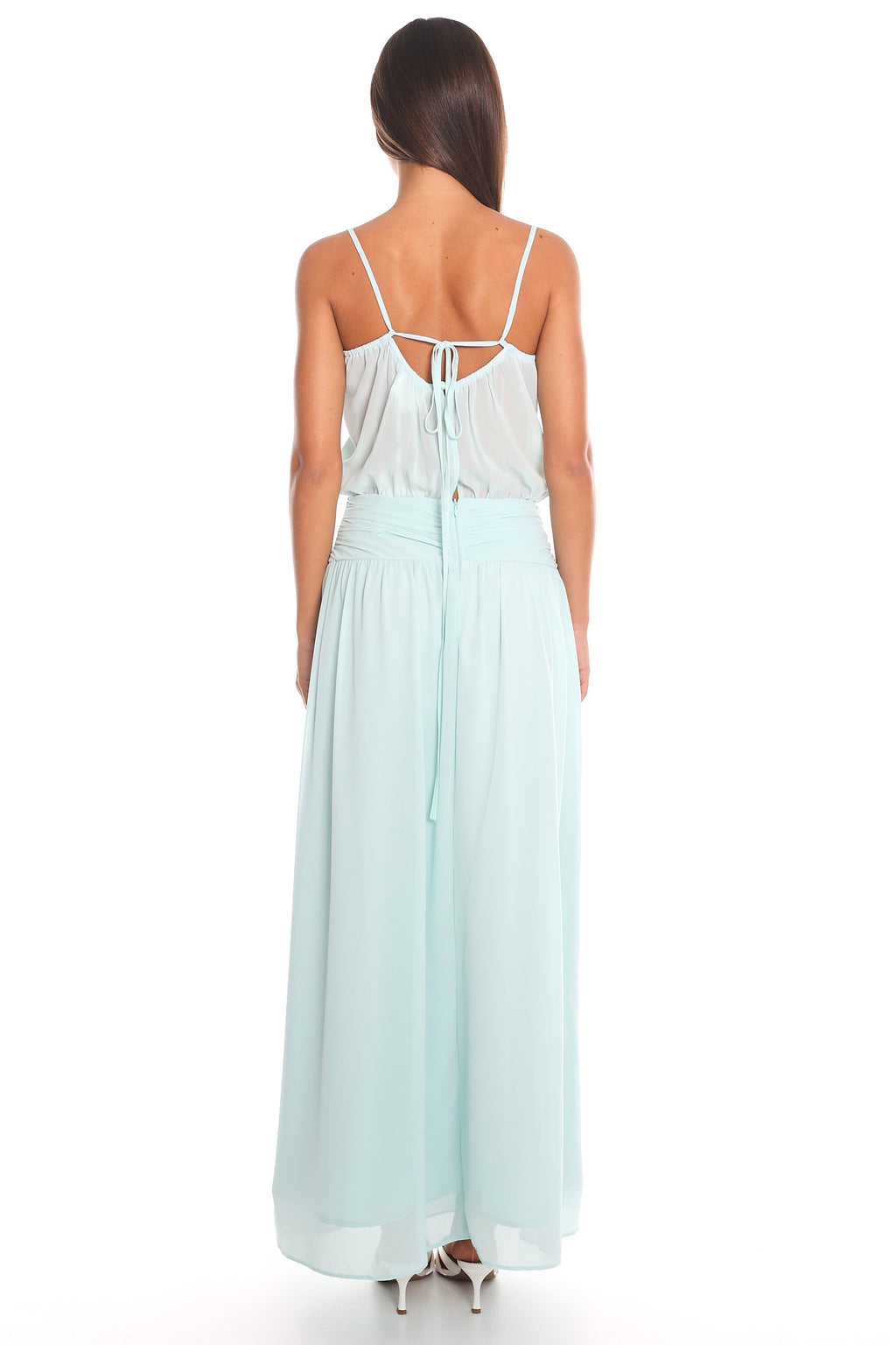 Carnellan Lace-Trim Maxi Dress Sage
