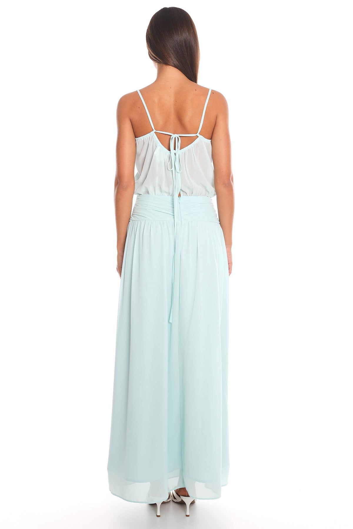 Carnellan Lace-Trim Maxi Dress Sage