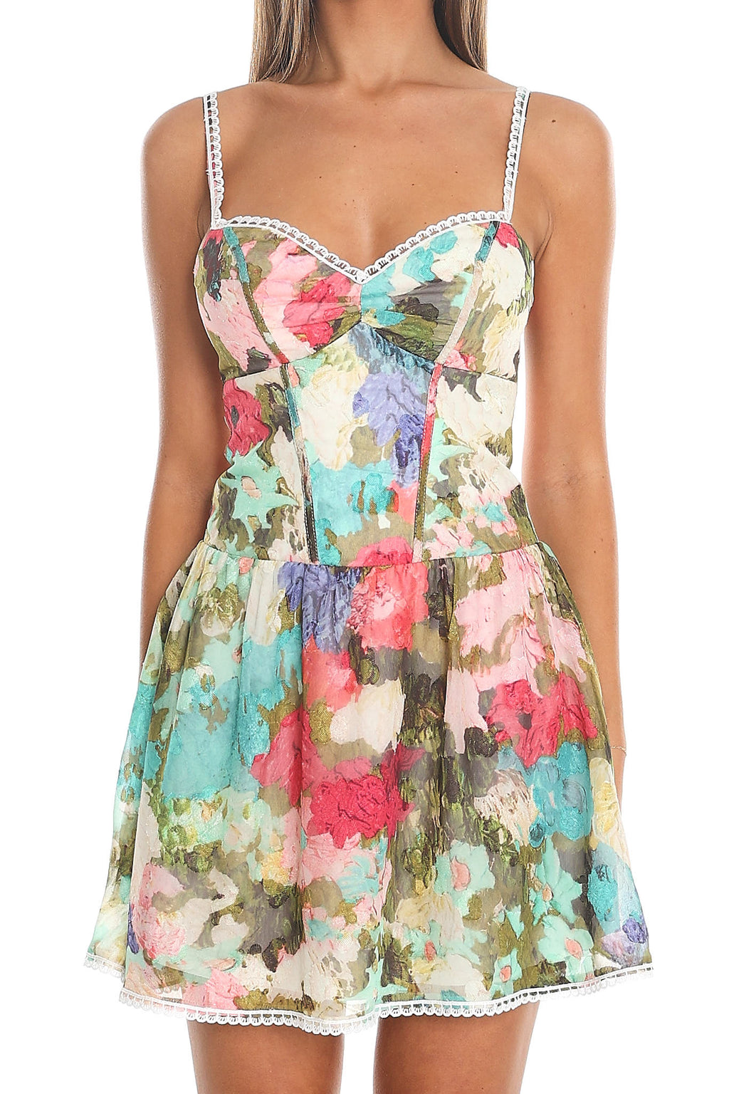 Pomello Floral Mini Dress Pink Multi