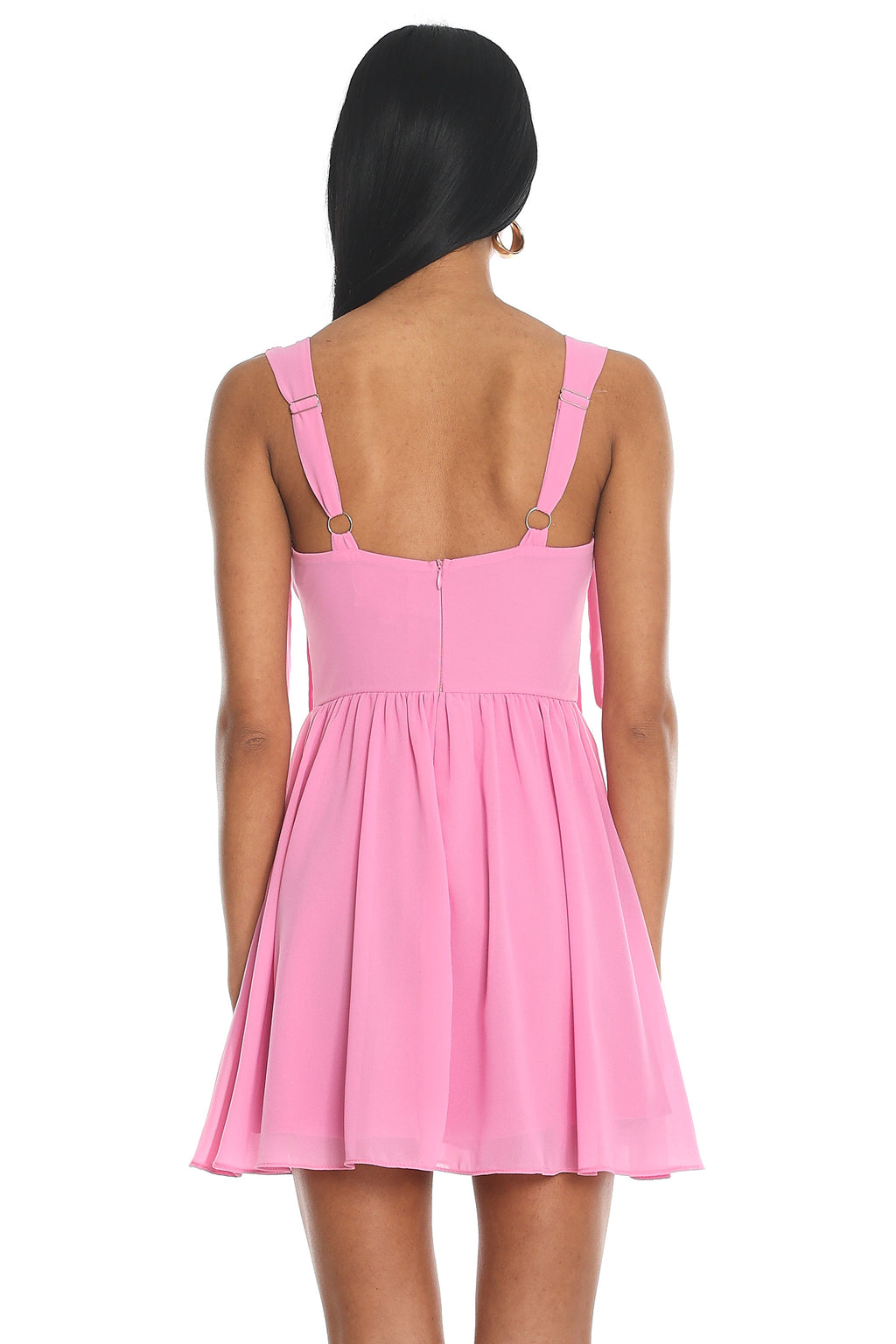Lover Girl Tie Strap Mini Dress Pink