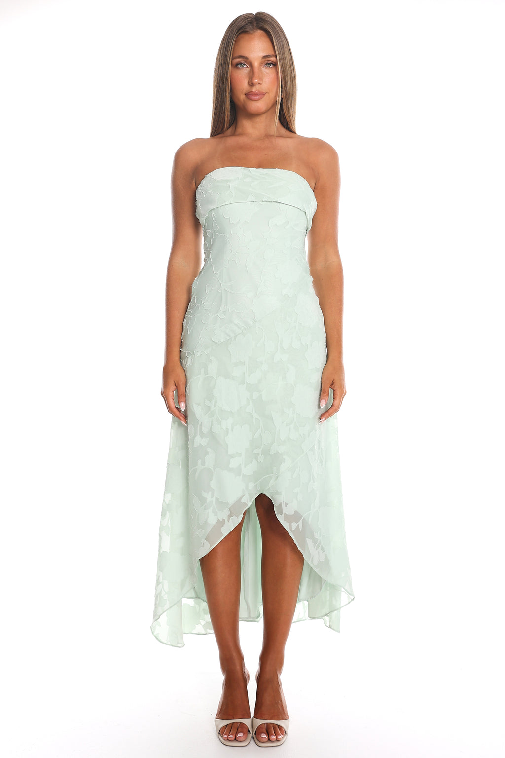 Soria Strapless Maxi Dress Sage