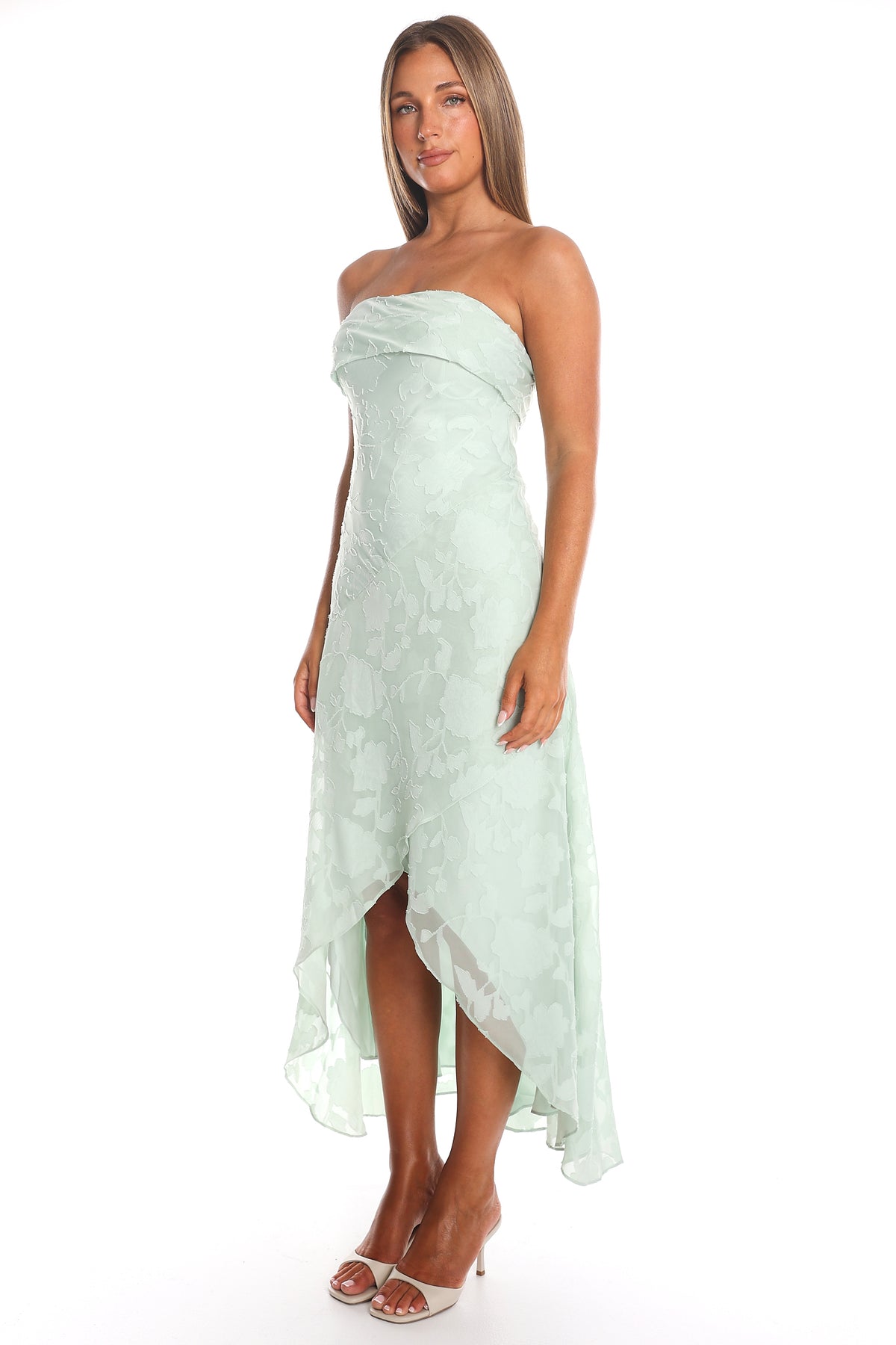 Soria Strapless Maxi Dress Sage