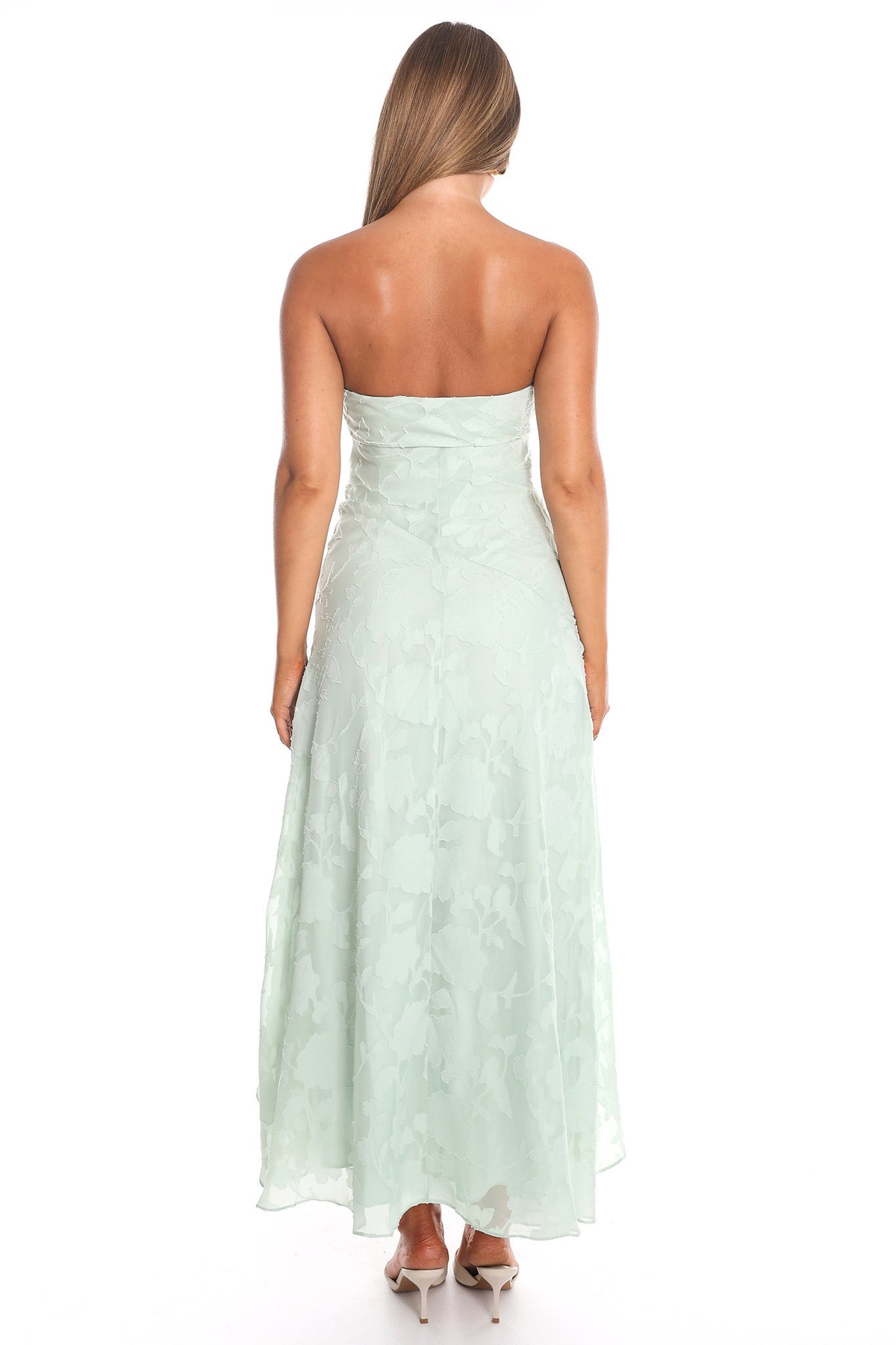 Soria Strapless Maxi Dress Sage