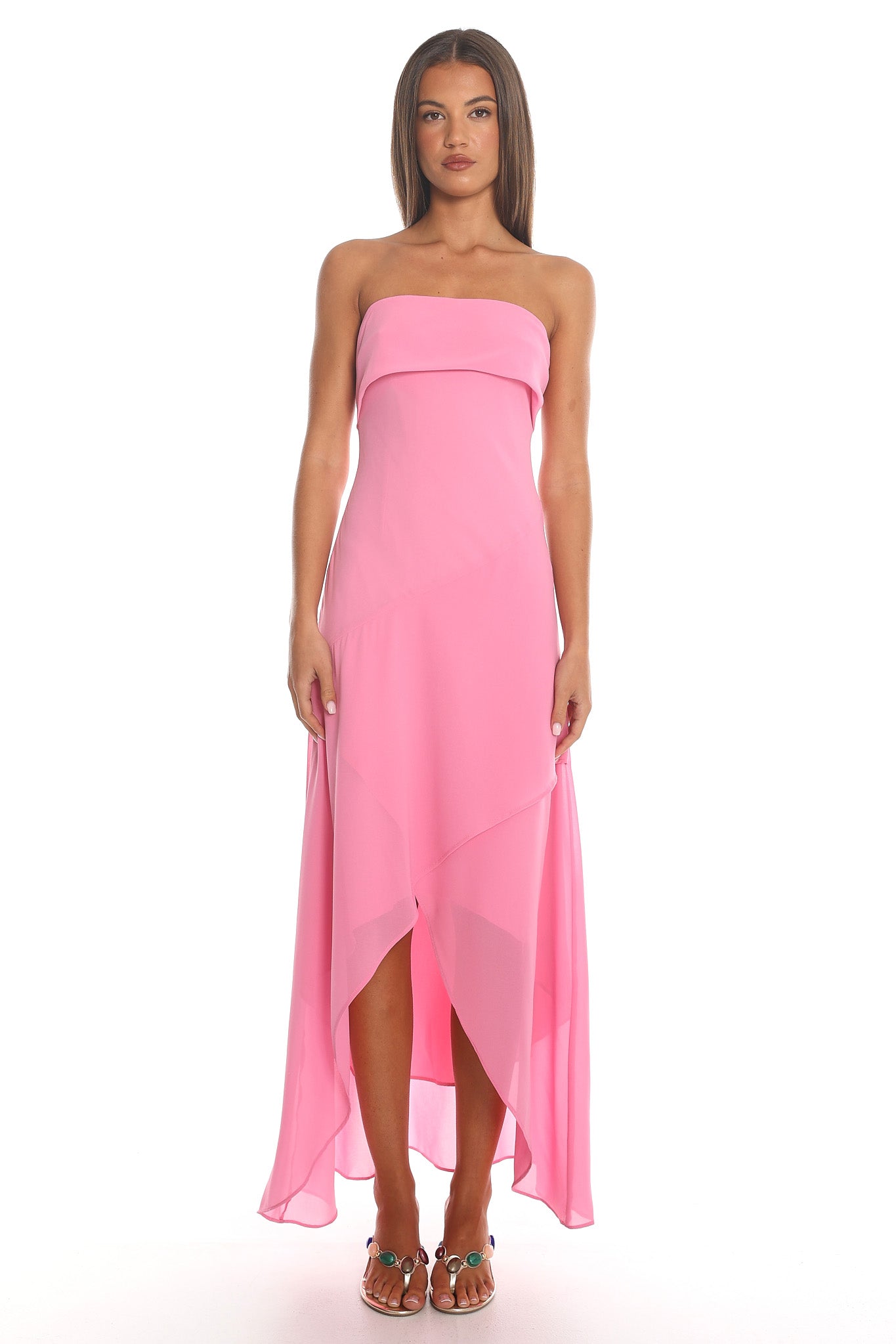 Soria Strapless Maxi Dress Pink