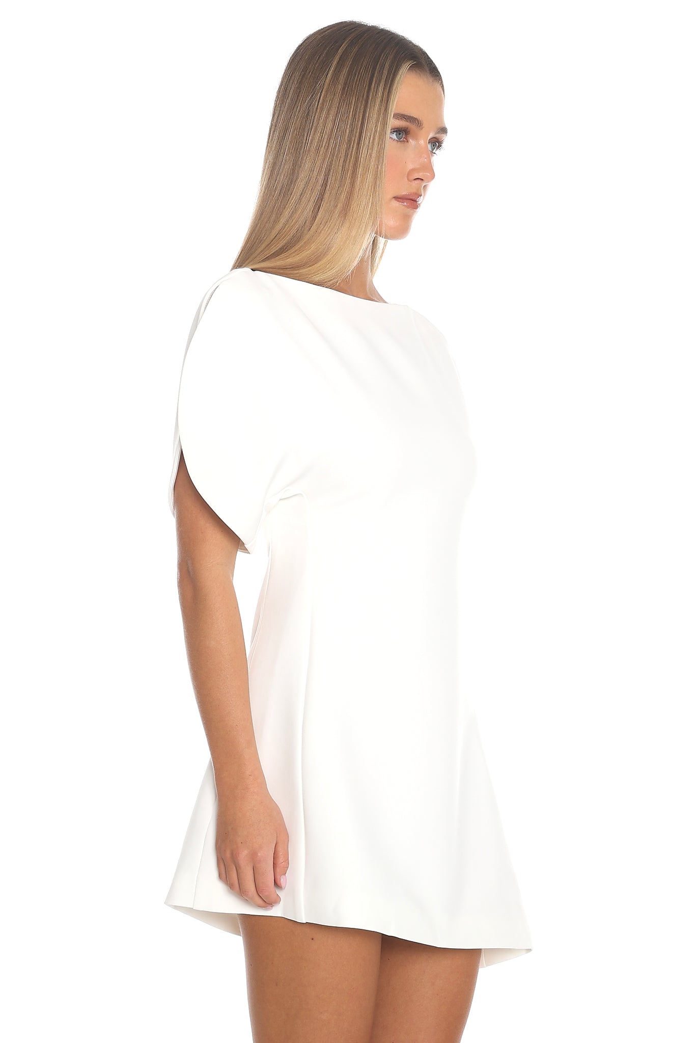 Blanchard Puff Sleeve Mini Dress White
