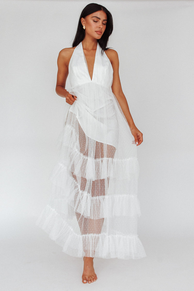 Moonlight Mirage Criss-Cross Back Maxi Dress Pistachio main image 1