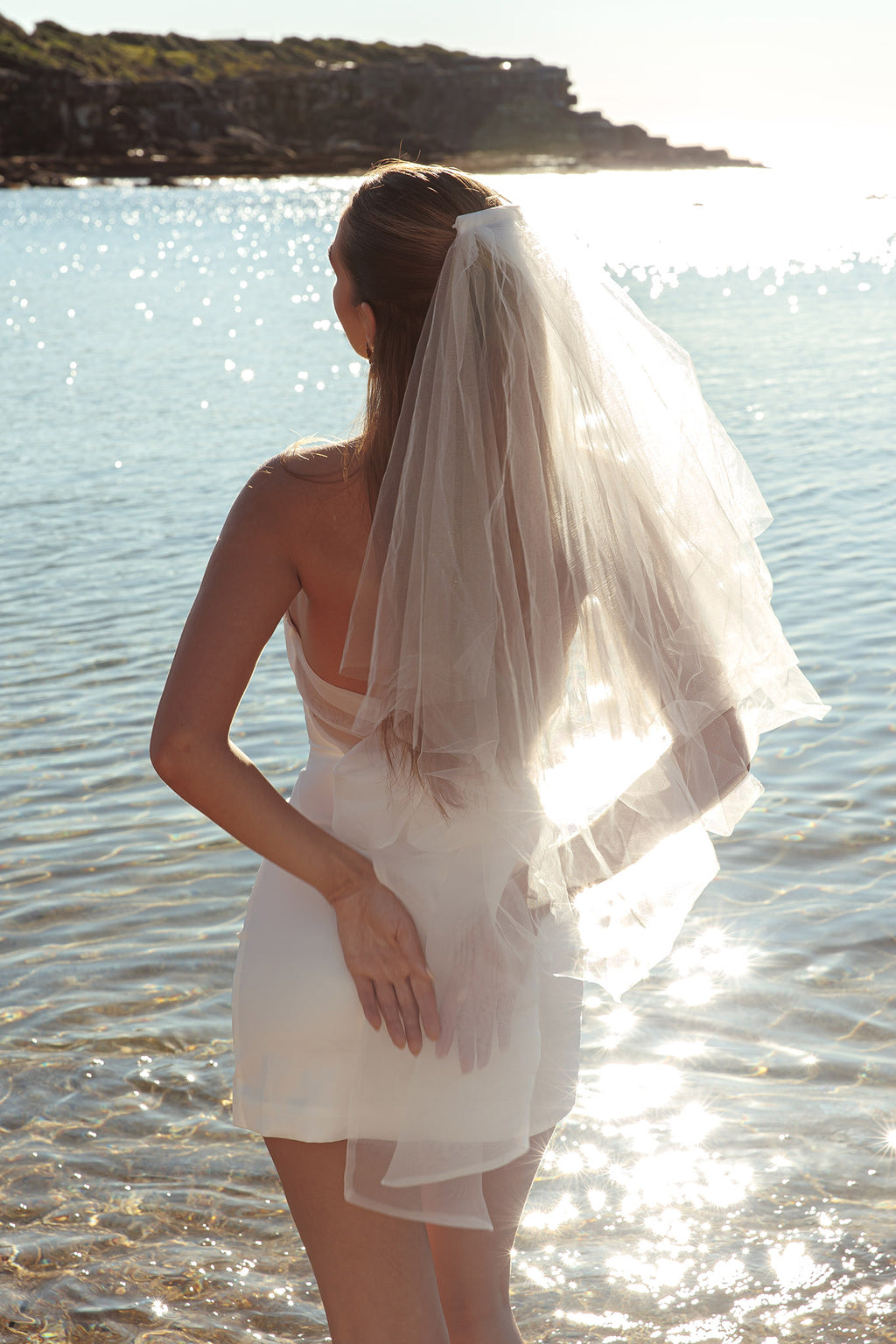 white mini dress with bow on back Satin Strapless Bow-Back - 2 Hidden back zipper/clasp Altar'd State | Leana Mini