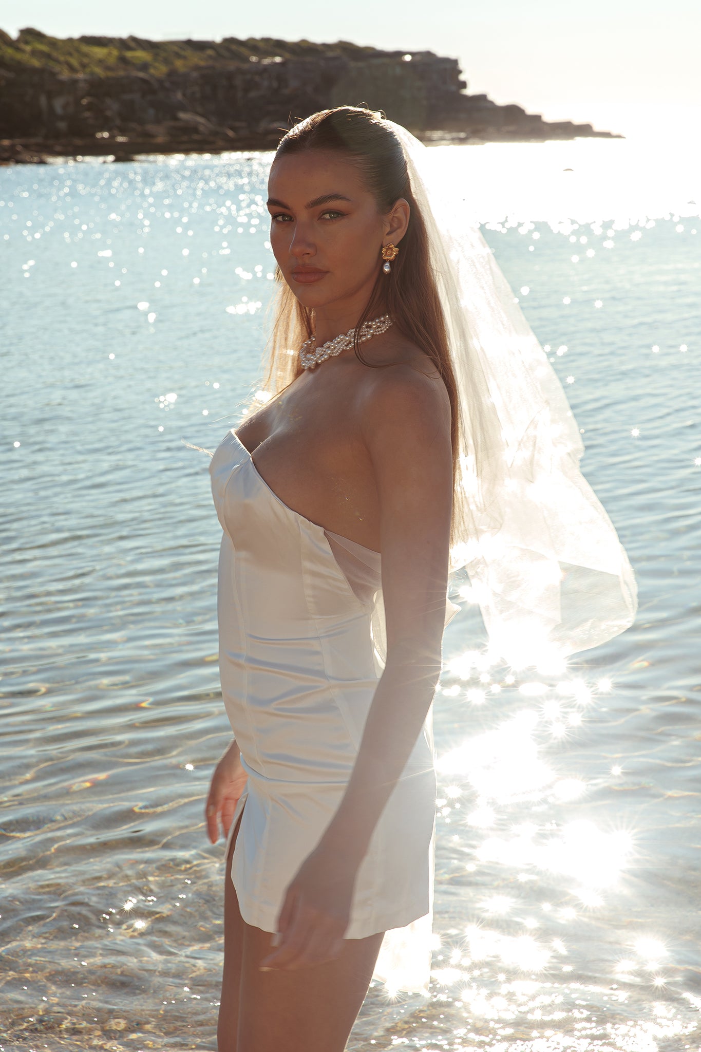 Always And Forever Back Bow Mini Dress White by Selfie Leslie