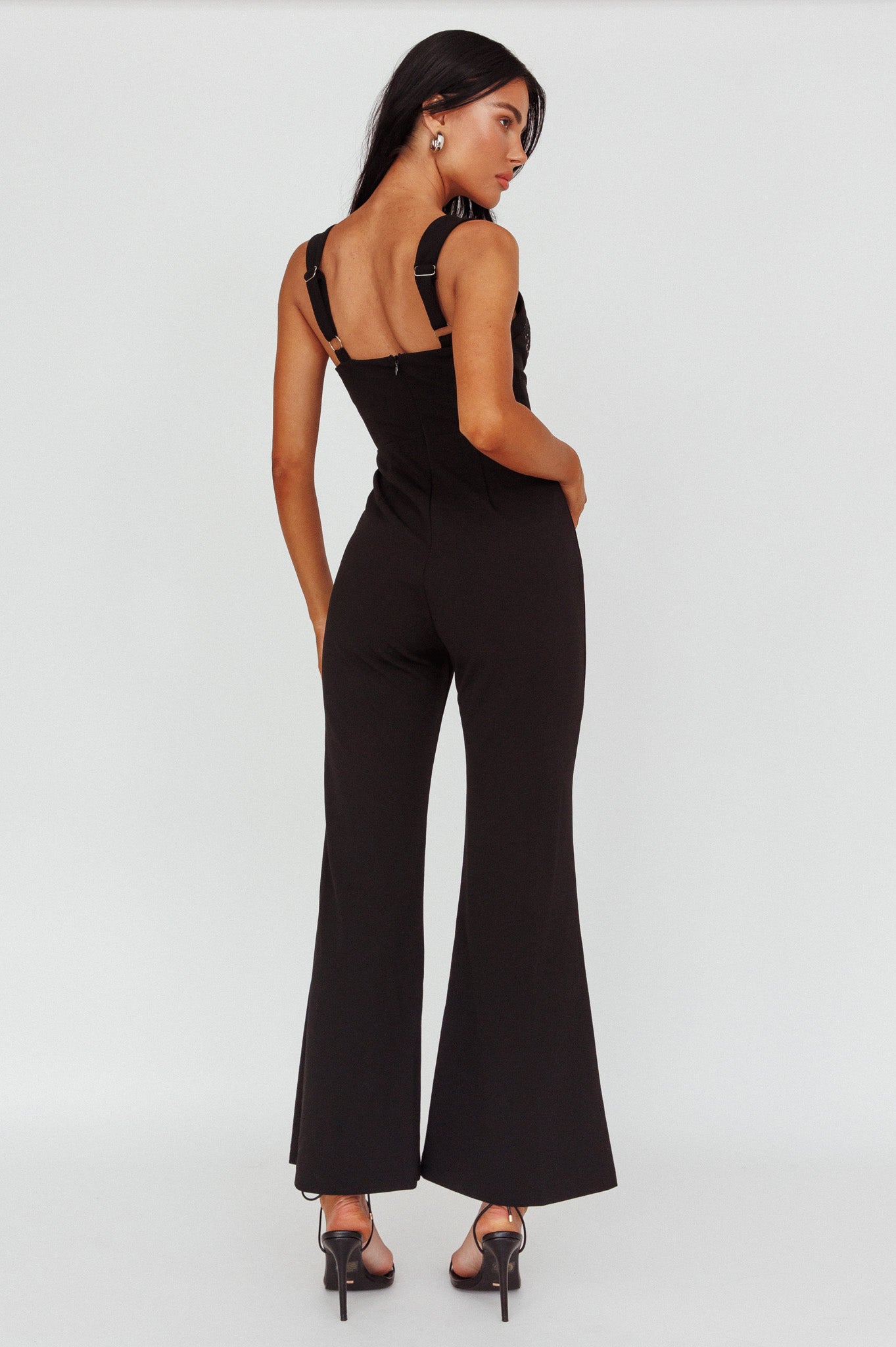 Ti Amo Lace Bust Jumpsuit Black by Selfie Leslie