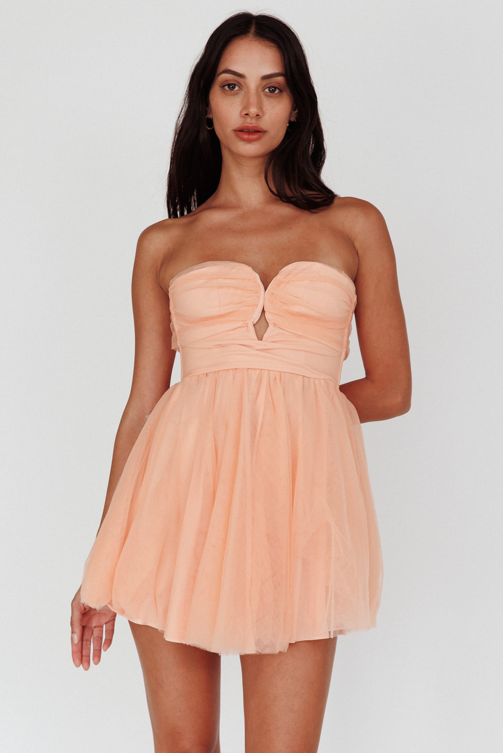 total sweetheart mesh short dress Windsor Total Sweetheart Mesh Short Dress