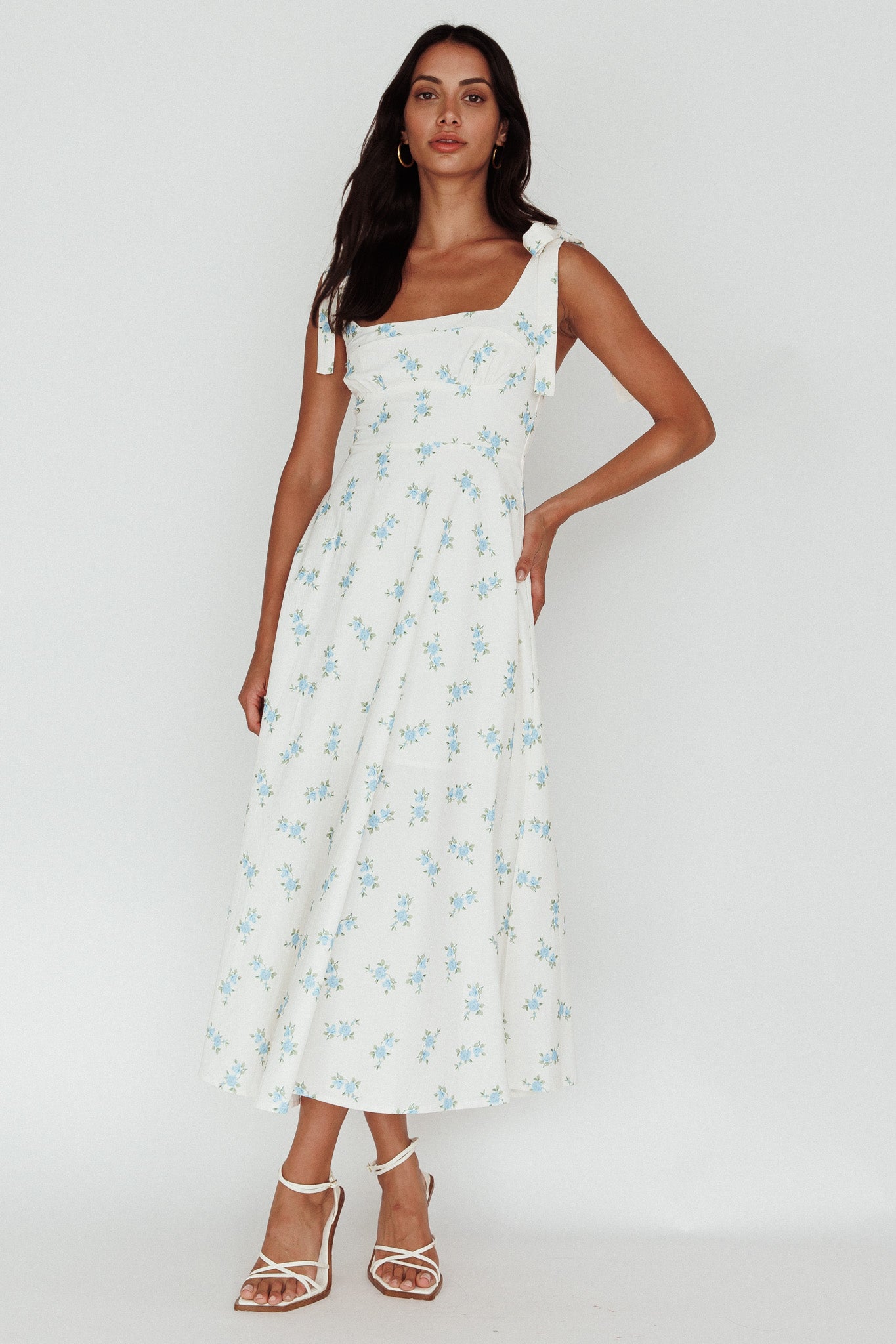 Matina Tied Shoulder Mini Dress Floral