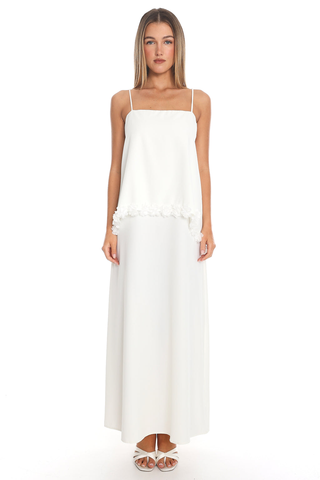 Bittersweet Song Layered Maxi Dress White