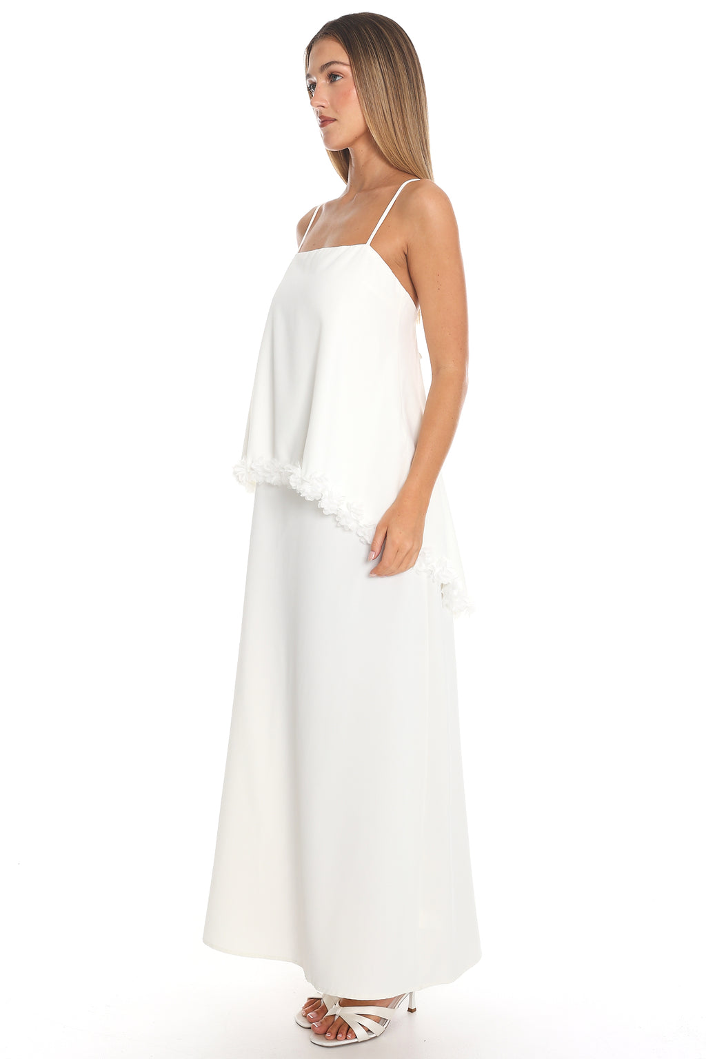 Bittersweet Song Layered Maxi Dress White