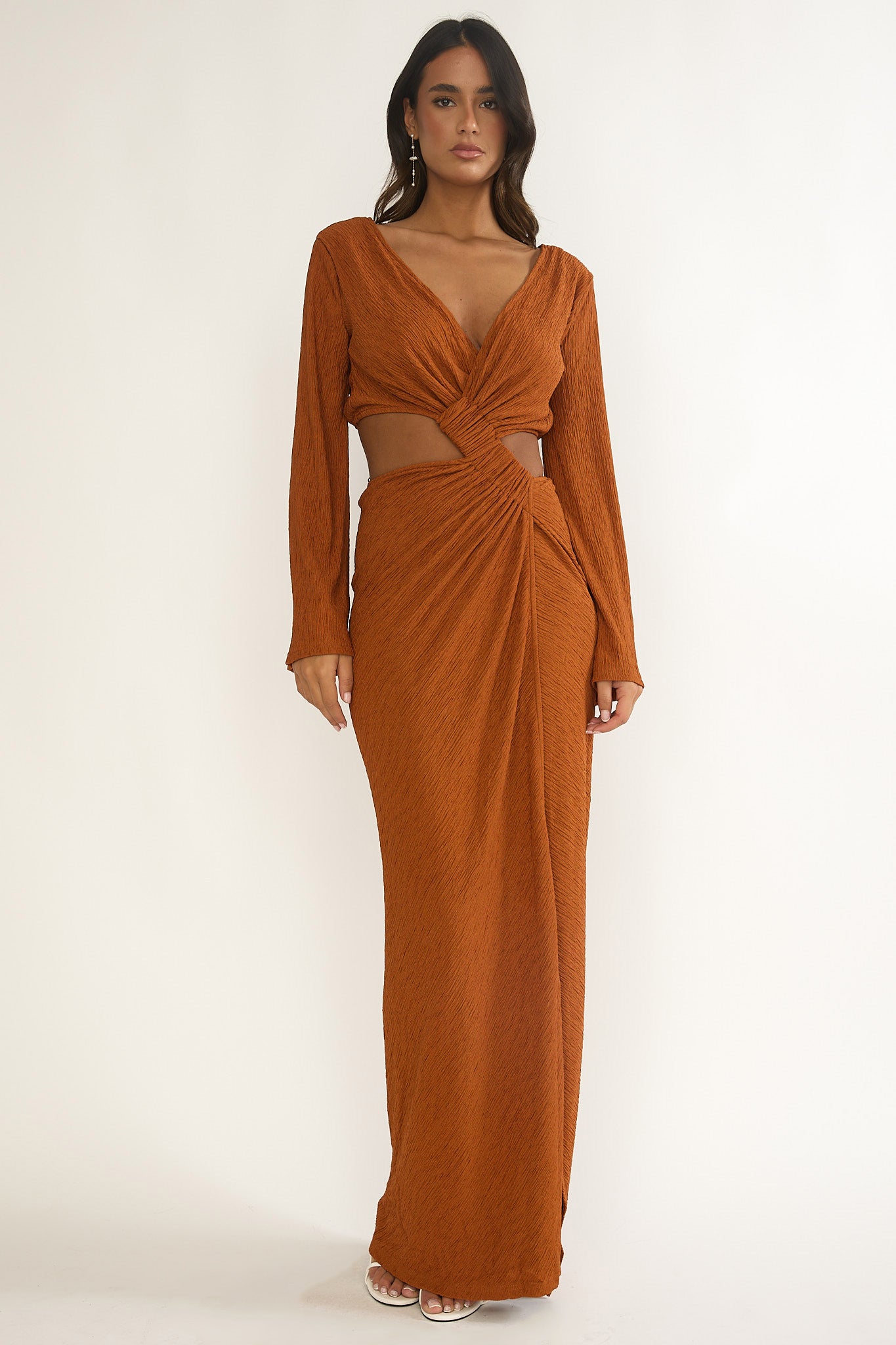 desert maxi dress Desert Muse Cut-Out Twist Maxi Dress Ginger