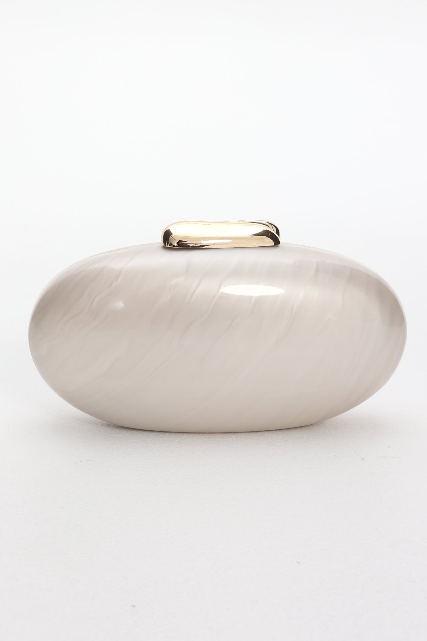Nialah Oval Clutch Pearl by Selfie Leslie