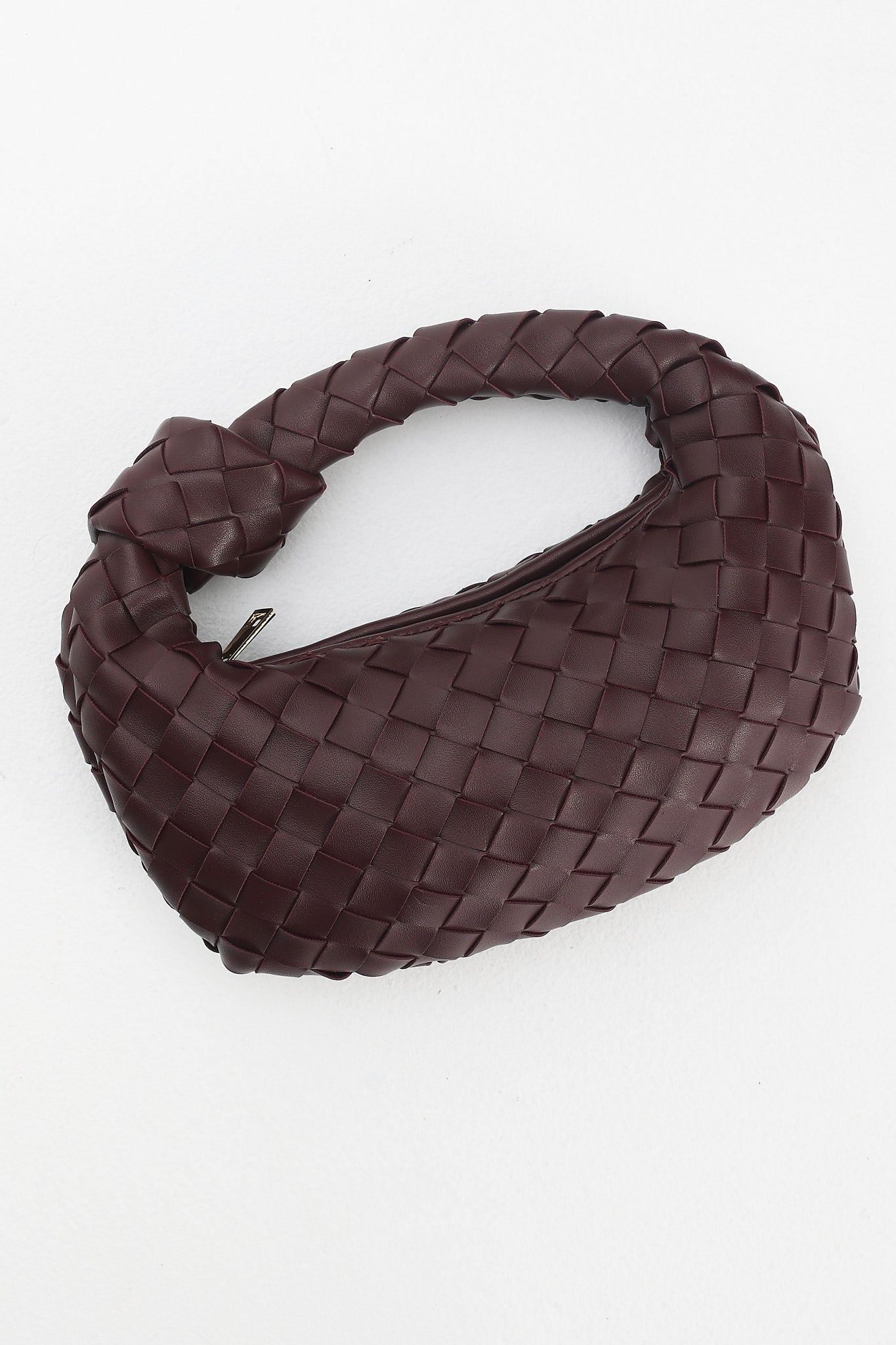 Montreal Woven Crescent Bag Wine by Selfie Leslie