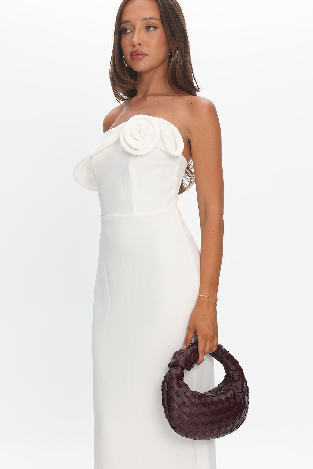 Montreal Woven Crescent Bag Wine by Selfie Leslie