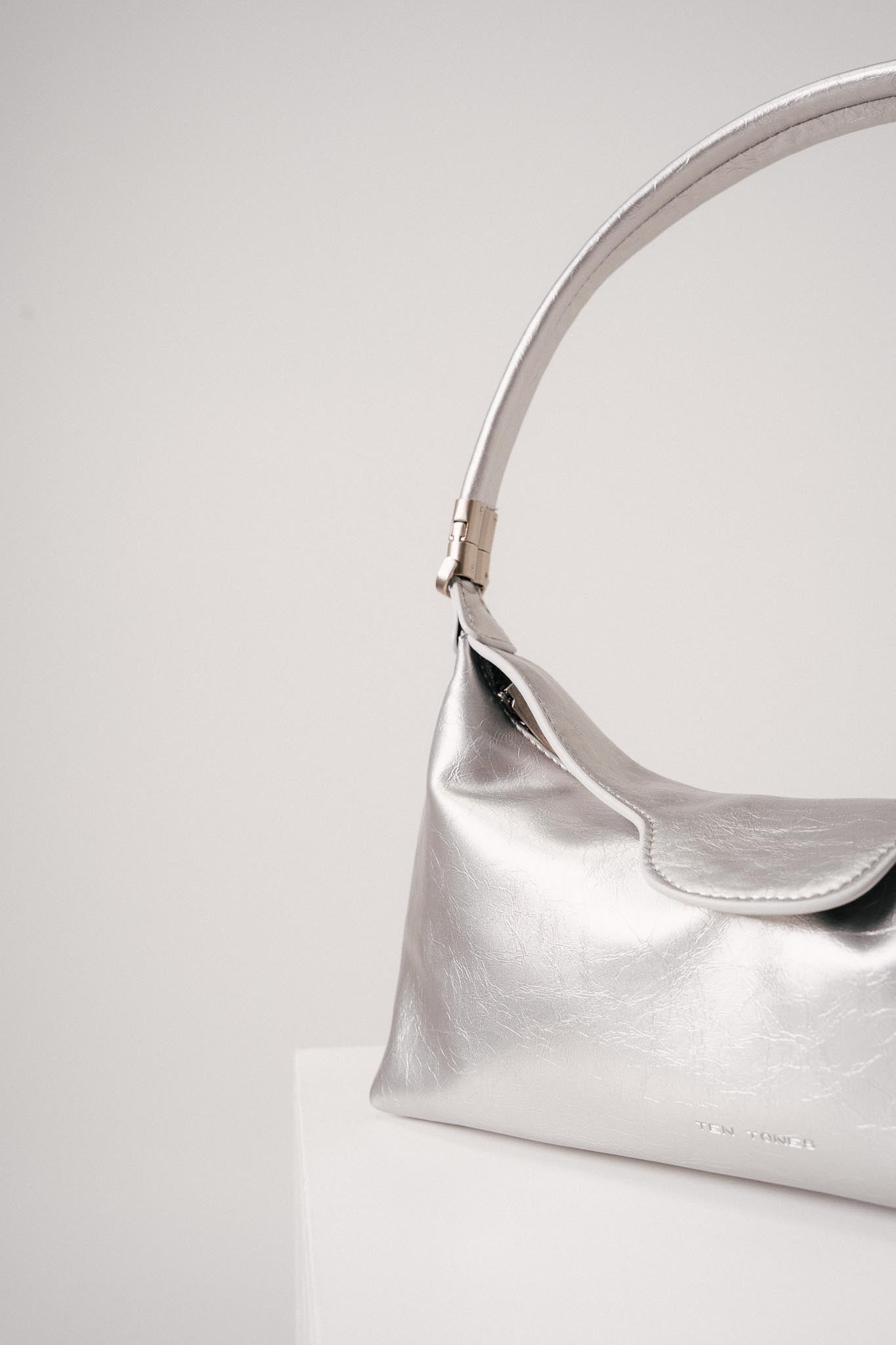 TEN TONES Aurelia Hobo Bag Silver by Selfie Leslie