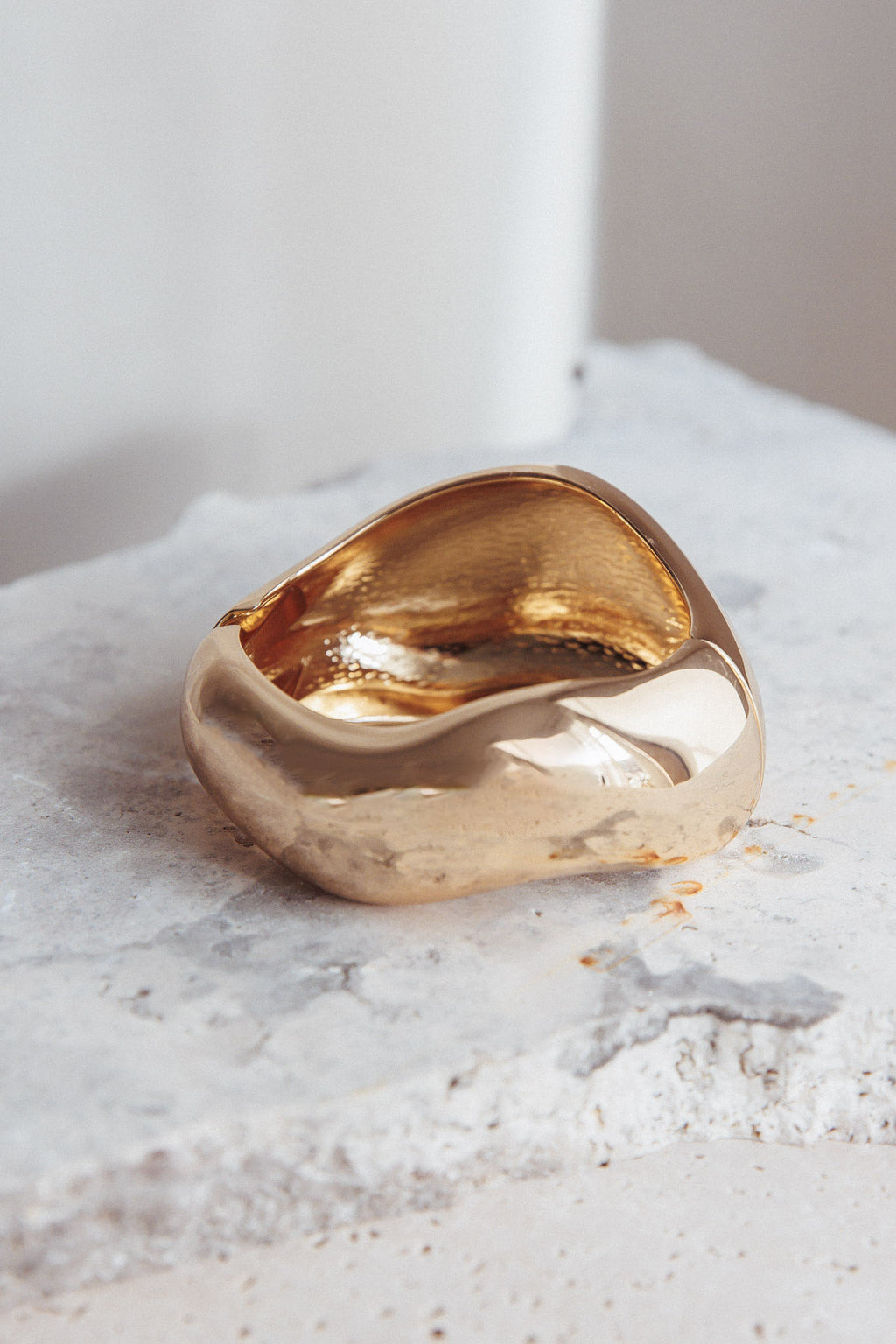 Summerland Chunky Irregular Bangle Gold by Selfie Leslie