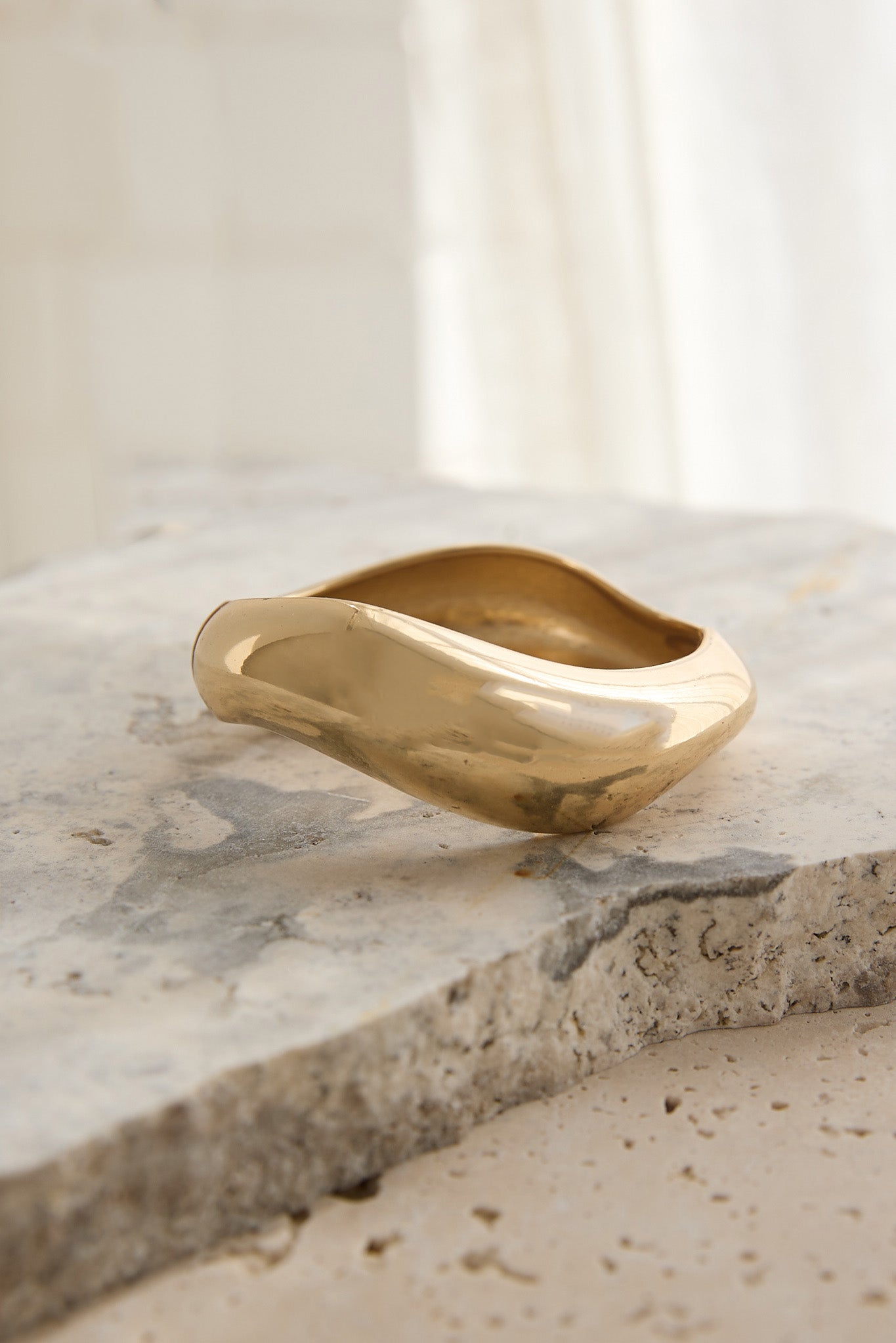 Wave Bangle Gold by Selfie Leslie