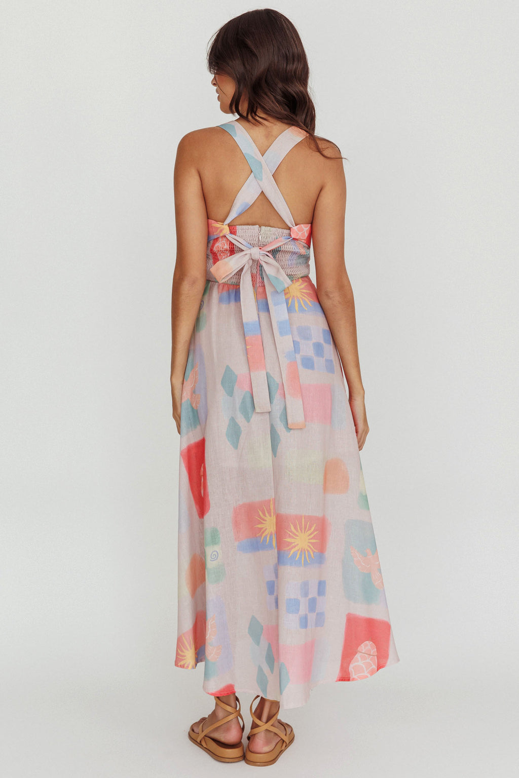 Sweethearts A-Line Print Maxi Dress Multi by Selfie Leslie