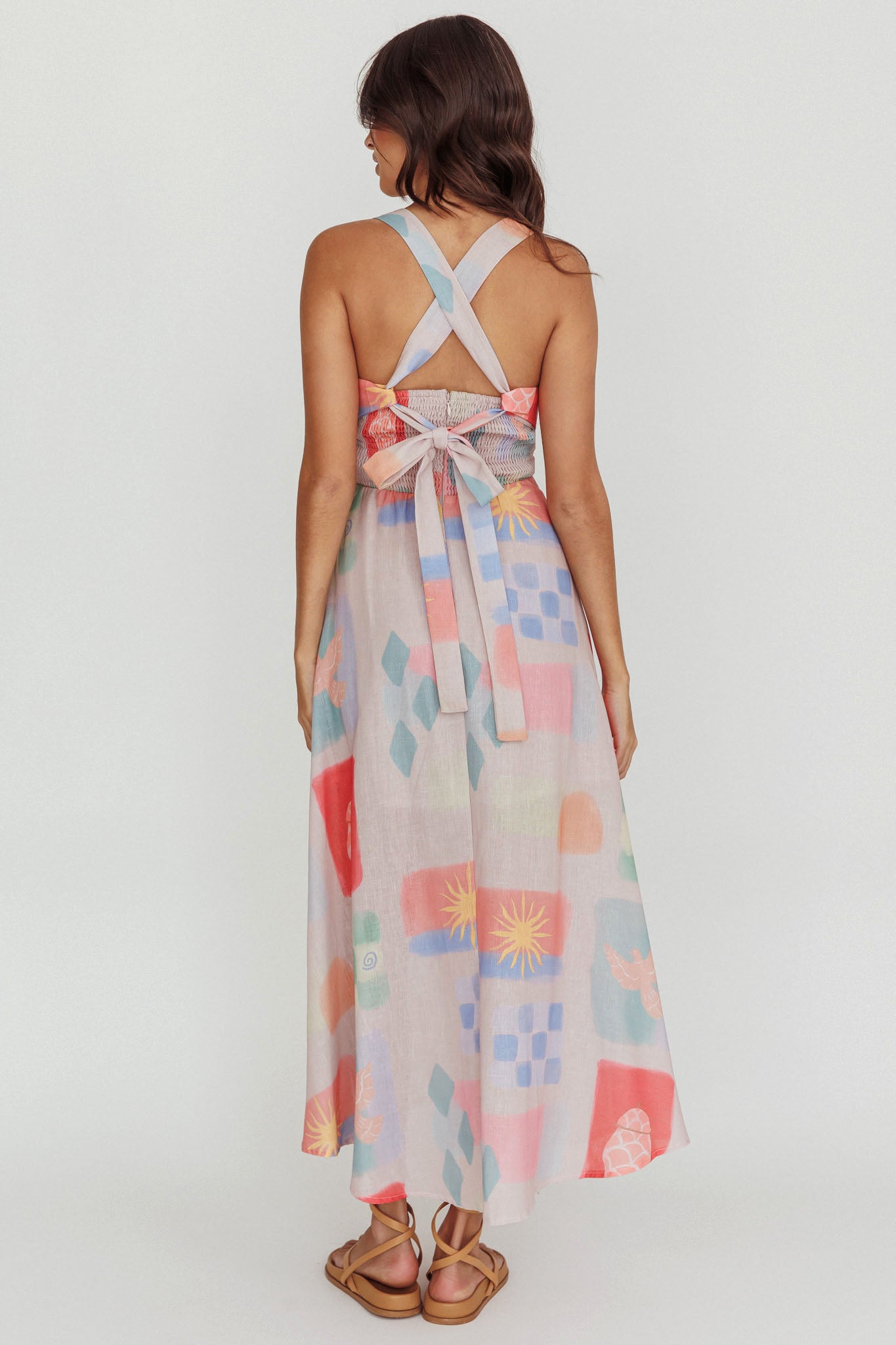 Sweethearts A-Line Print Maxi Dress Multi by Selfie Leslie