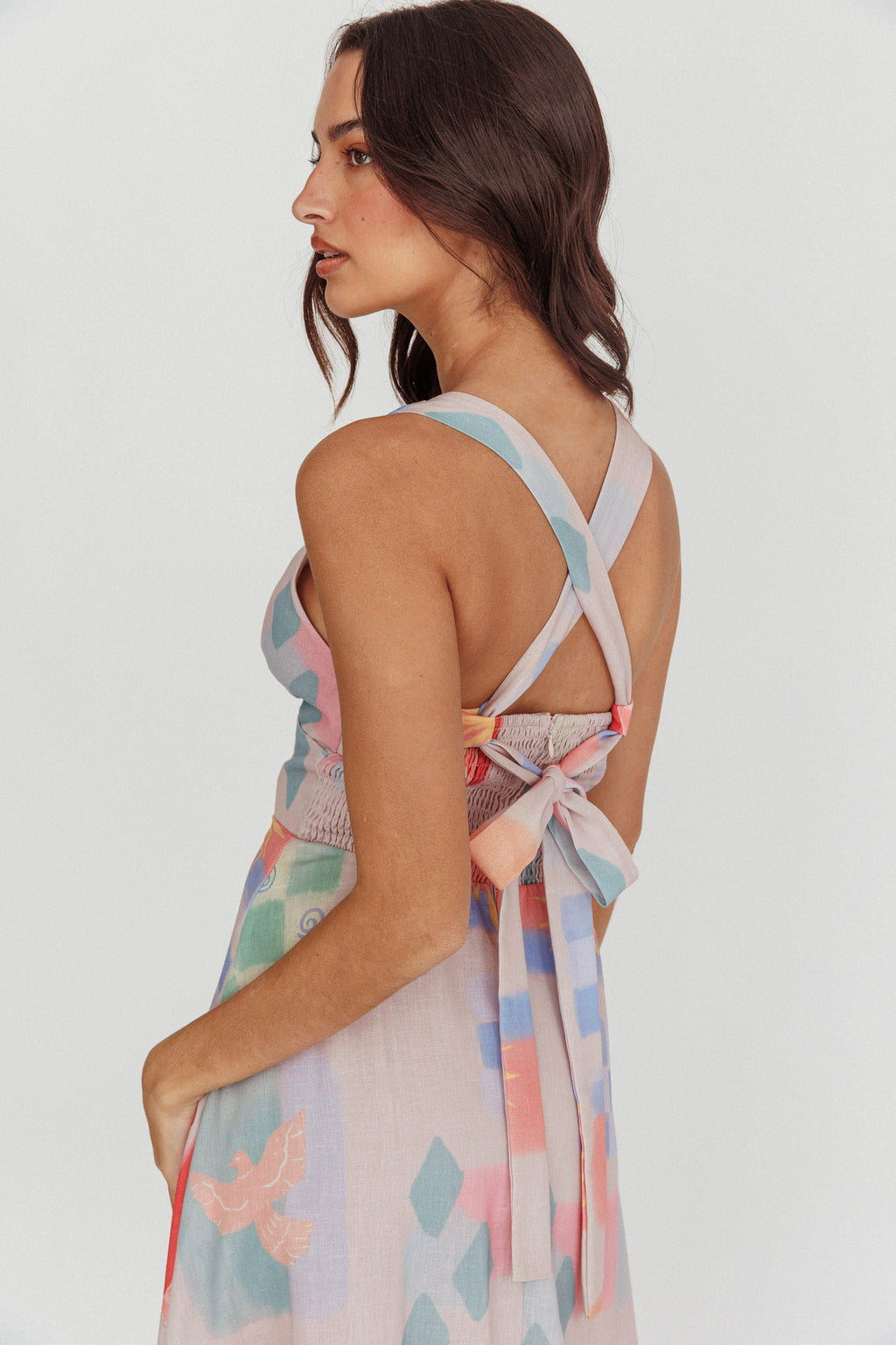Sweethearts A-Line Print Maxi Dress Multi by Selfie Leslie