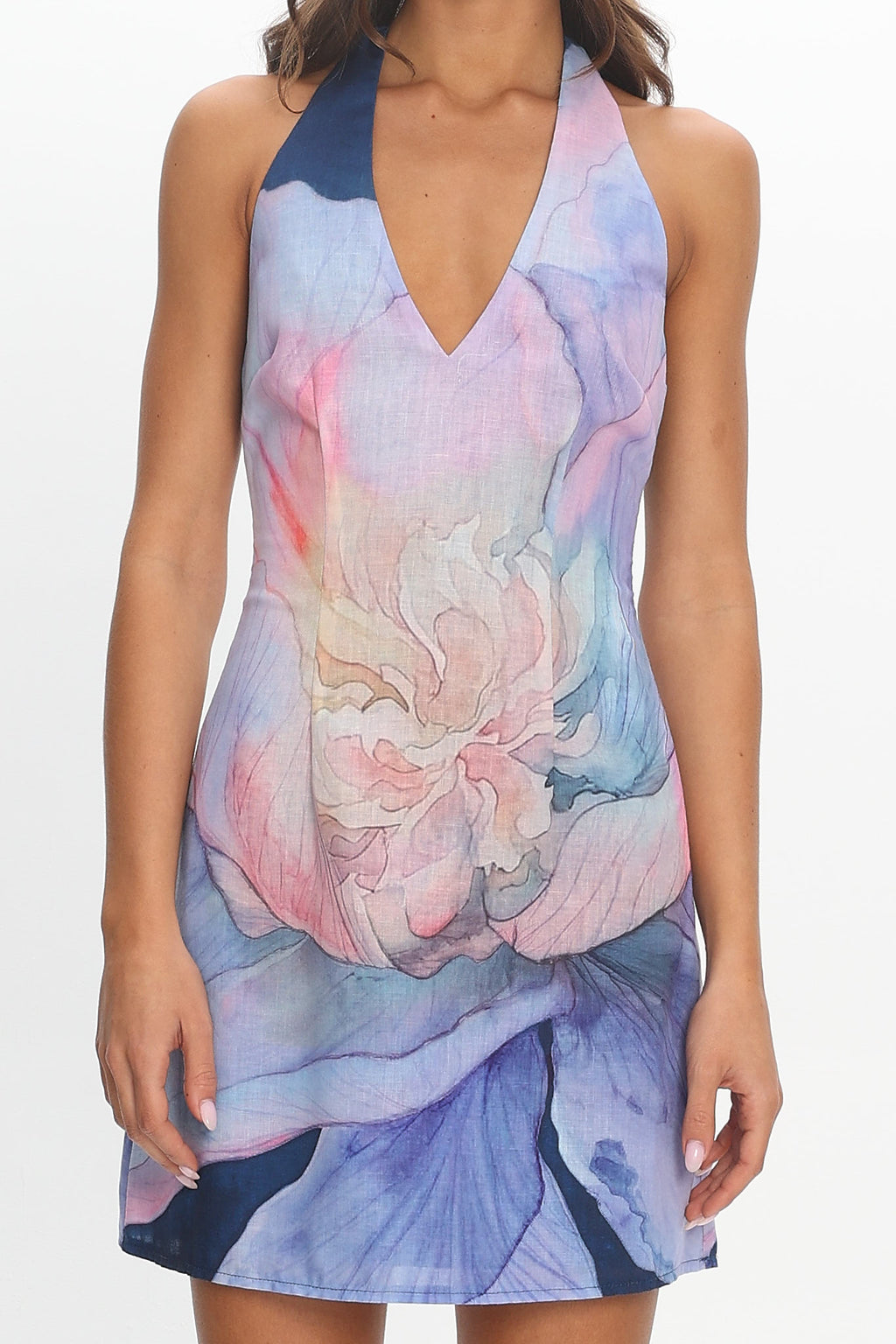 Avenor Halter Mini Dress Navy