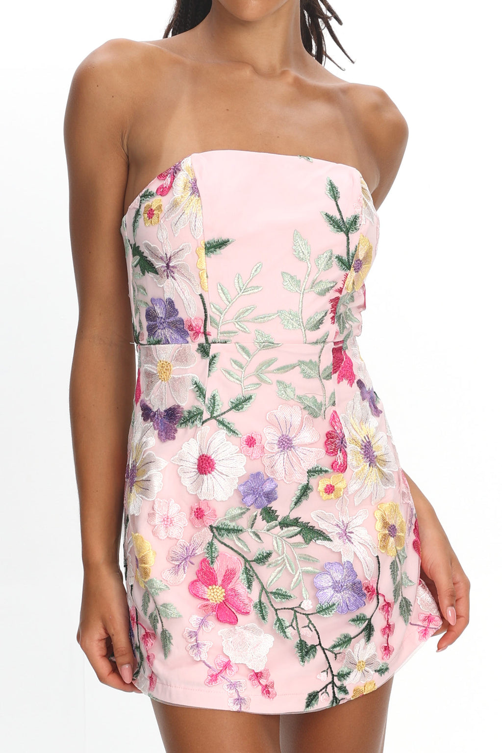 Entered The Chat Strapless Mini Dress Multi Selfie Leslie Entered The Chat Strapless Mini Dress Multi Selfie Leslie