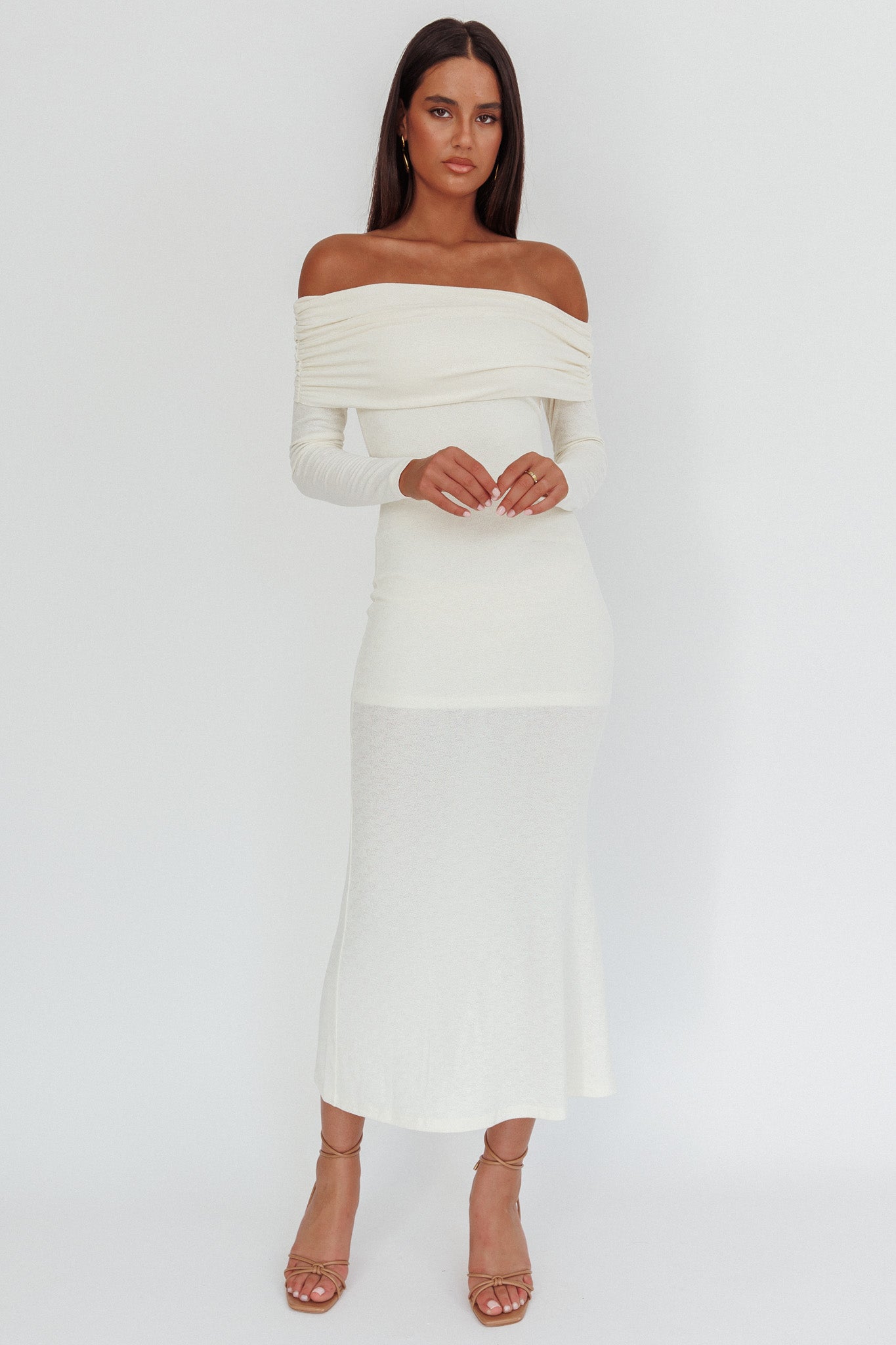 Shop the Juju Off-Shoulder Maxi Dress White