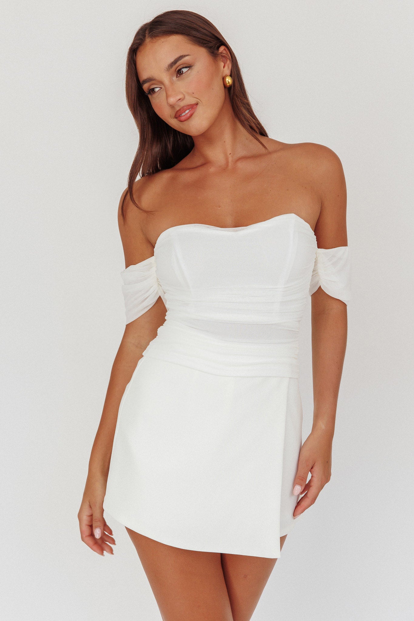 Melonie Off-Shoulder Top White by Selfie Leslie