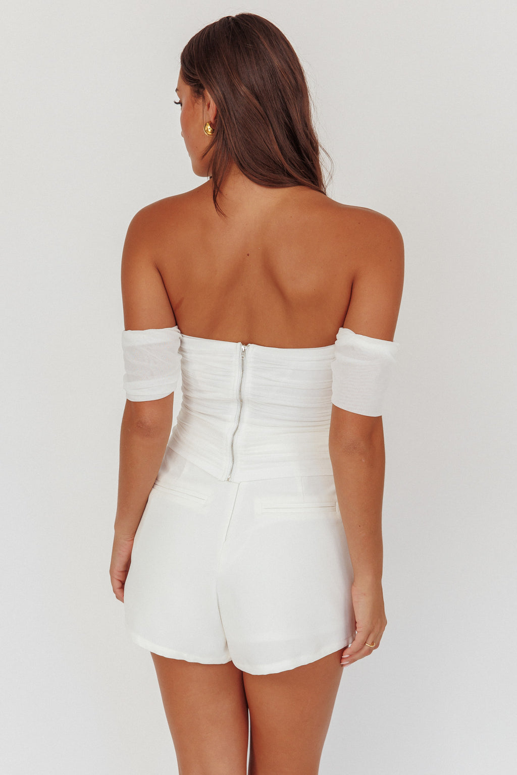Melonie Off-Shoulder Top White by Selfie Leslie