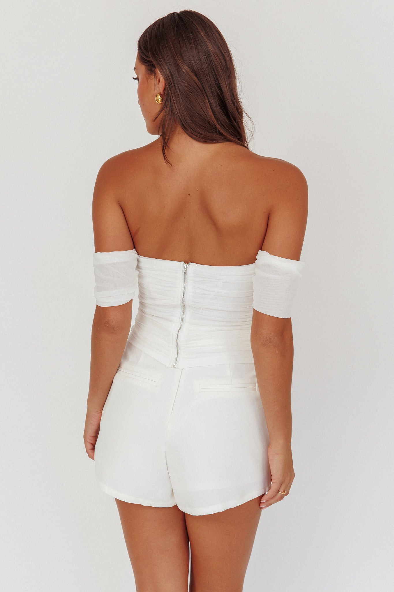 Melonie Off-Shoulder Top White by Selfie Leslie